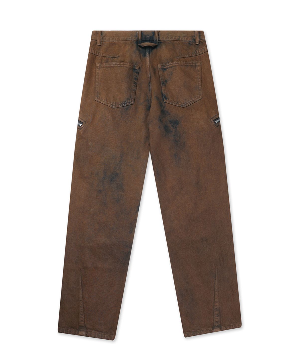 그레일즈(GRAILZ) DART FIT ZIPPER DENIM [BROWN]