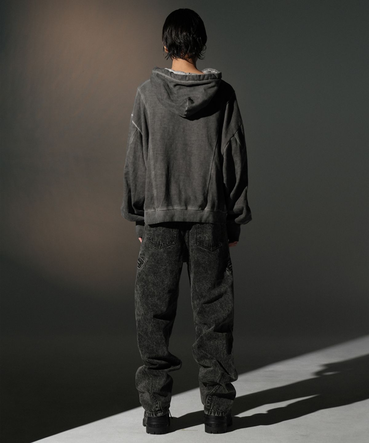 그레일즈(GRAILZ) DART FIT ZIPPER DENIM [BROWN]