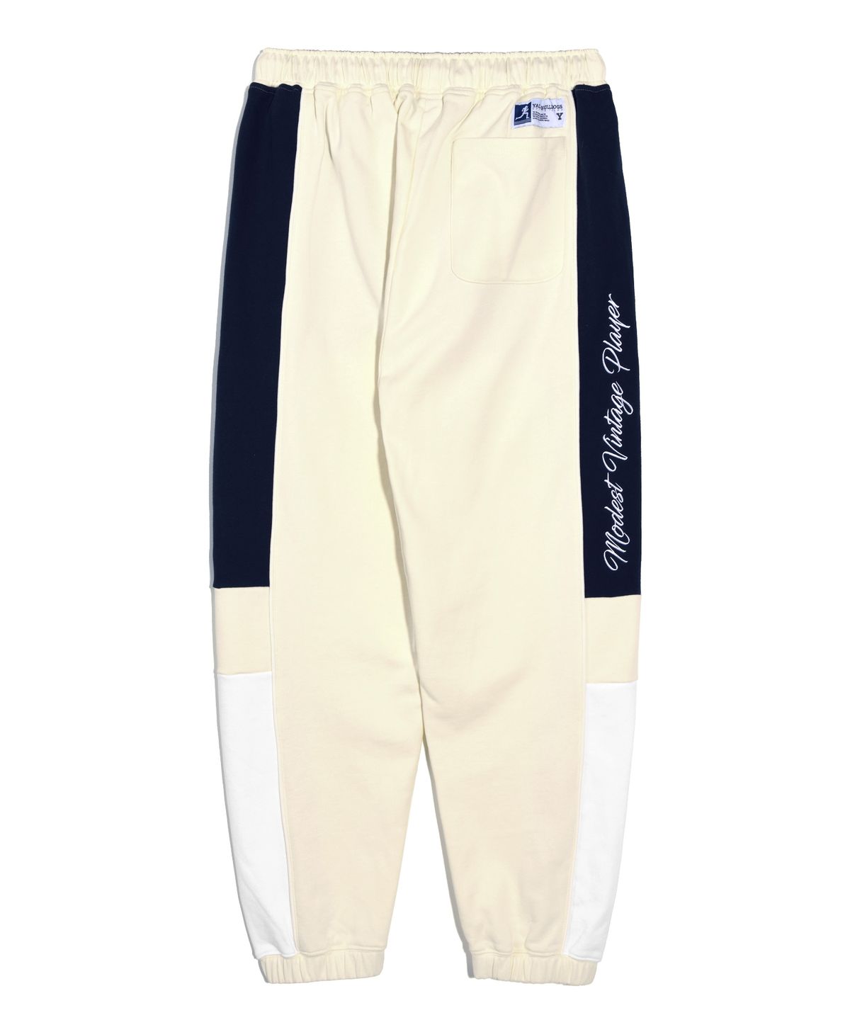 예일(YALE) [YALE X MVP] 럭비 컬러블럭 스웻 팬츠 아이보리