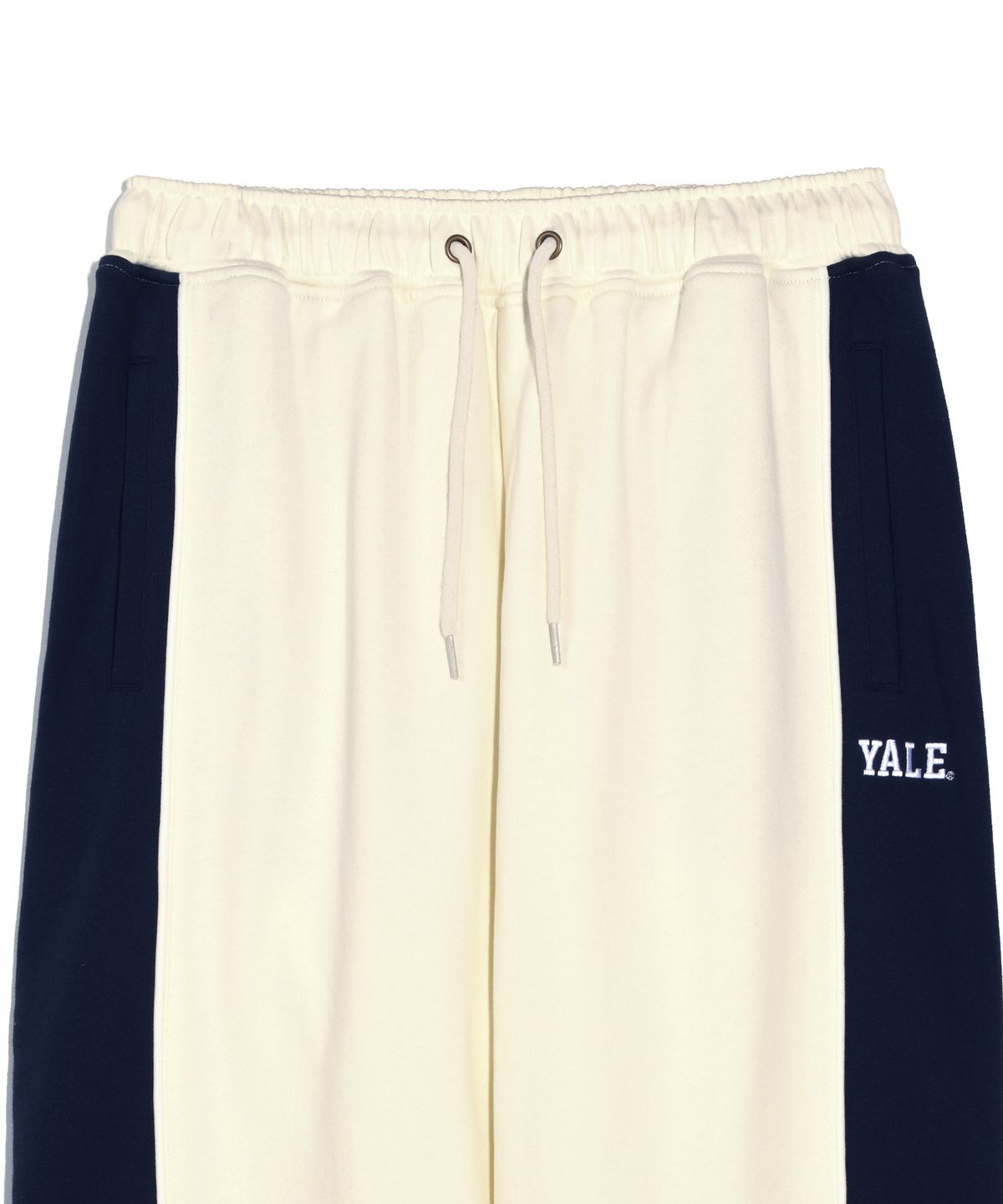 예일(YALE) [YALE X MVP] 럭비 컬러블럭 스웻 팬츠 아이보리