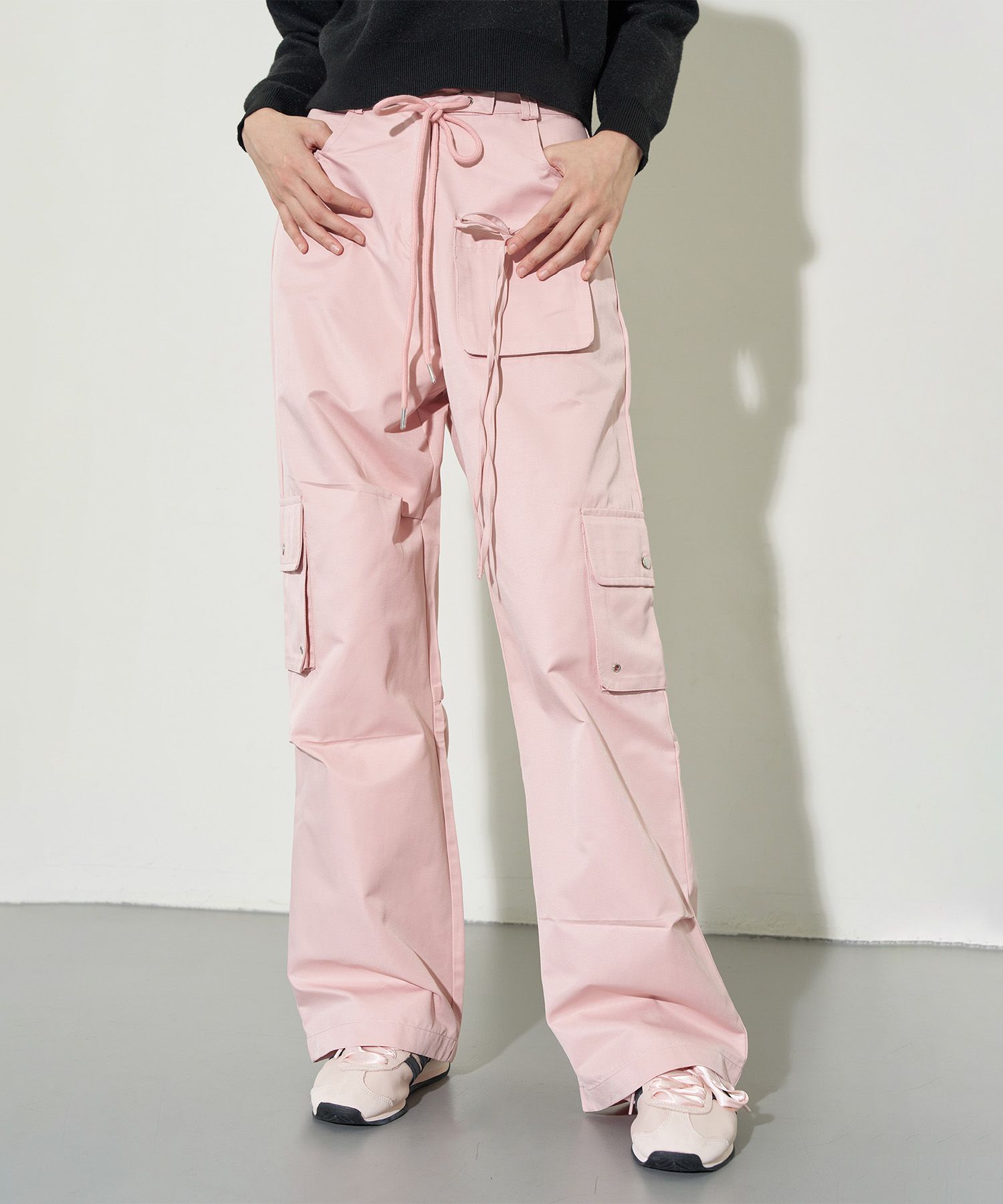 【BAON】[unisex] Poro color banding string cargo pants Unisex) Benohen Cargo Pants - NONCODE | 60% - Asian Fashion
