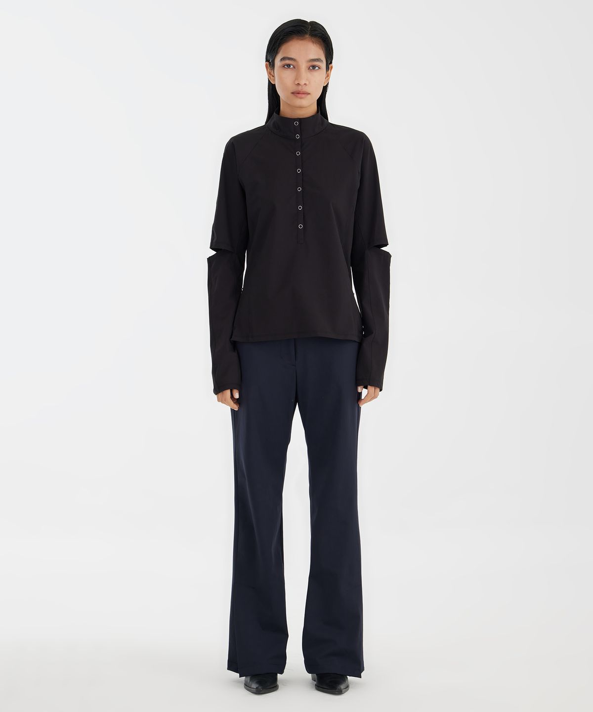 유스(YOUTH) Side-Slit Pants - Navy