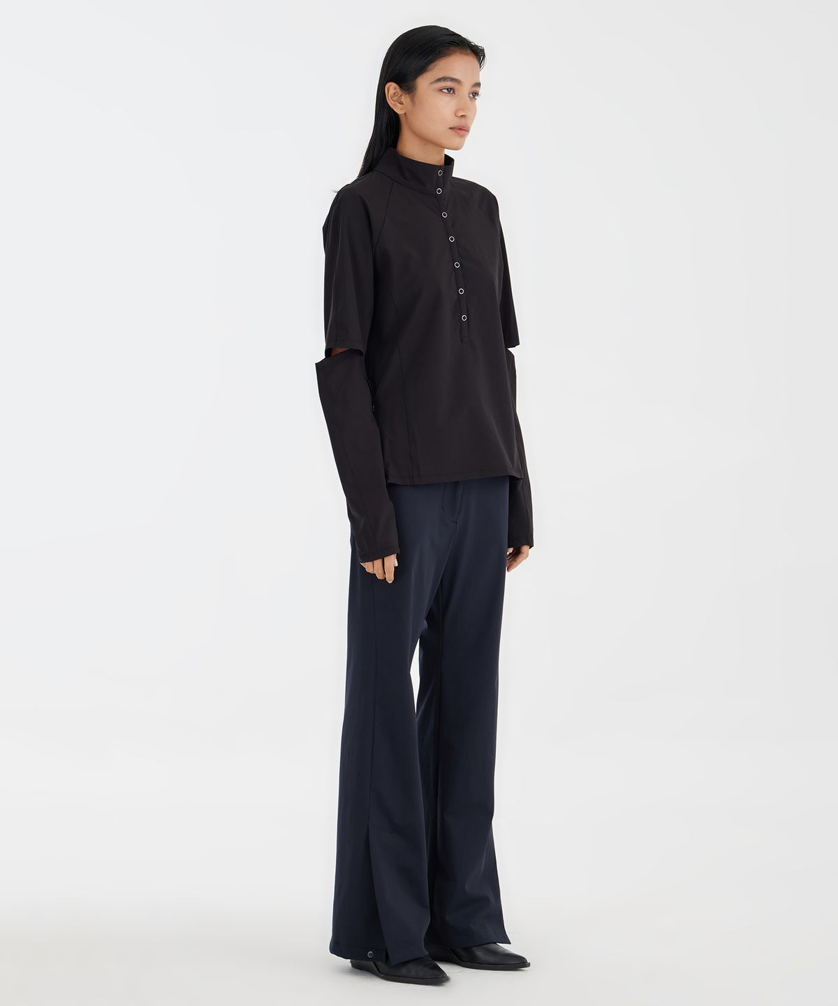 유스(YOUTH) Side-Slit Pants - Navy