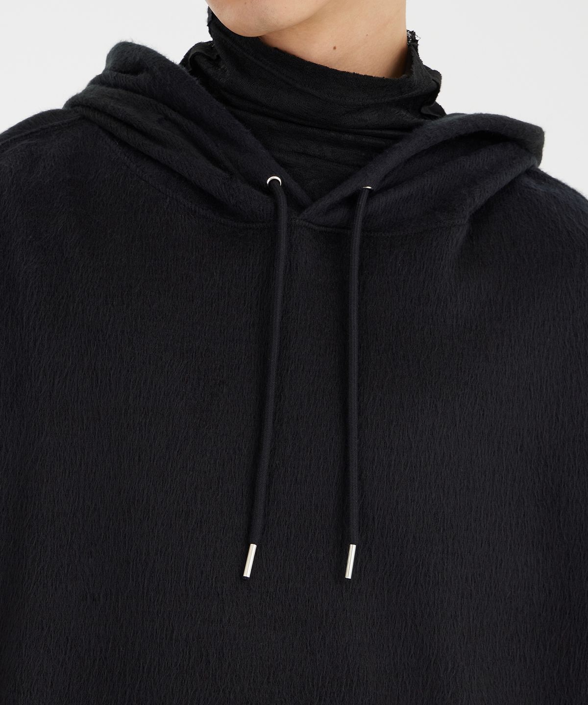 유스(YOUTH) Oversized Hooded Sweatshirt - Black
