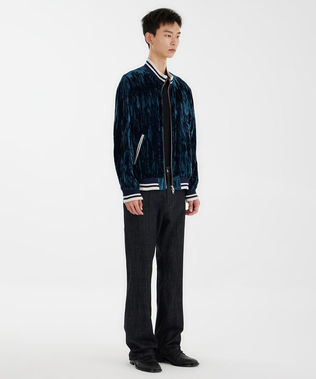 유스(YOUTH) Track Jacket - Navy Creased