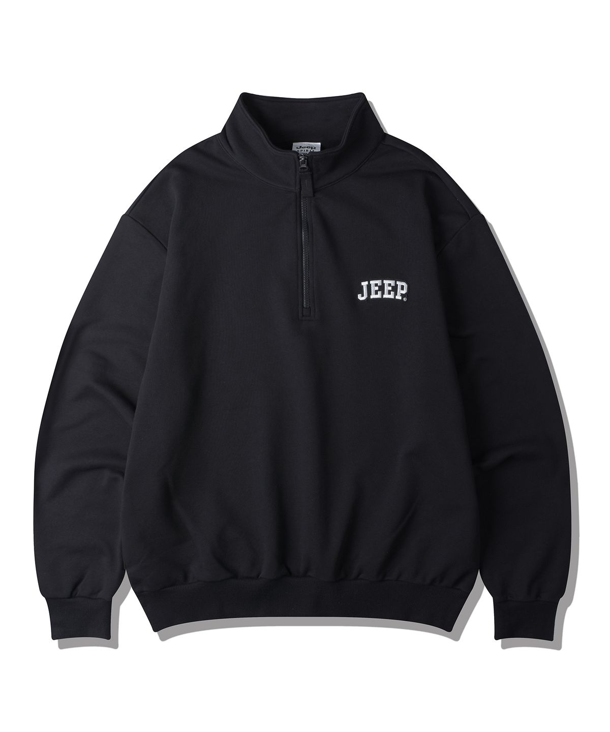 지프(JEEP) 아플리케 작은 로고 반넥 맨투맨 (JP5TSU836BK)