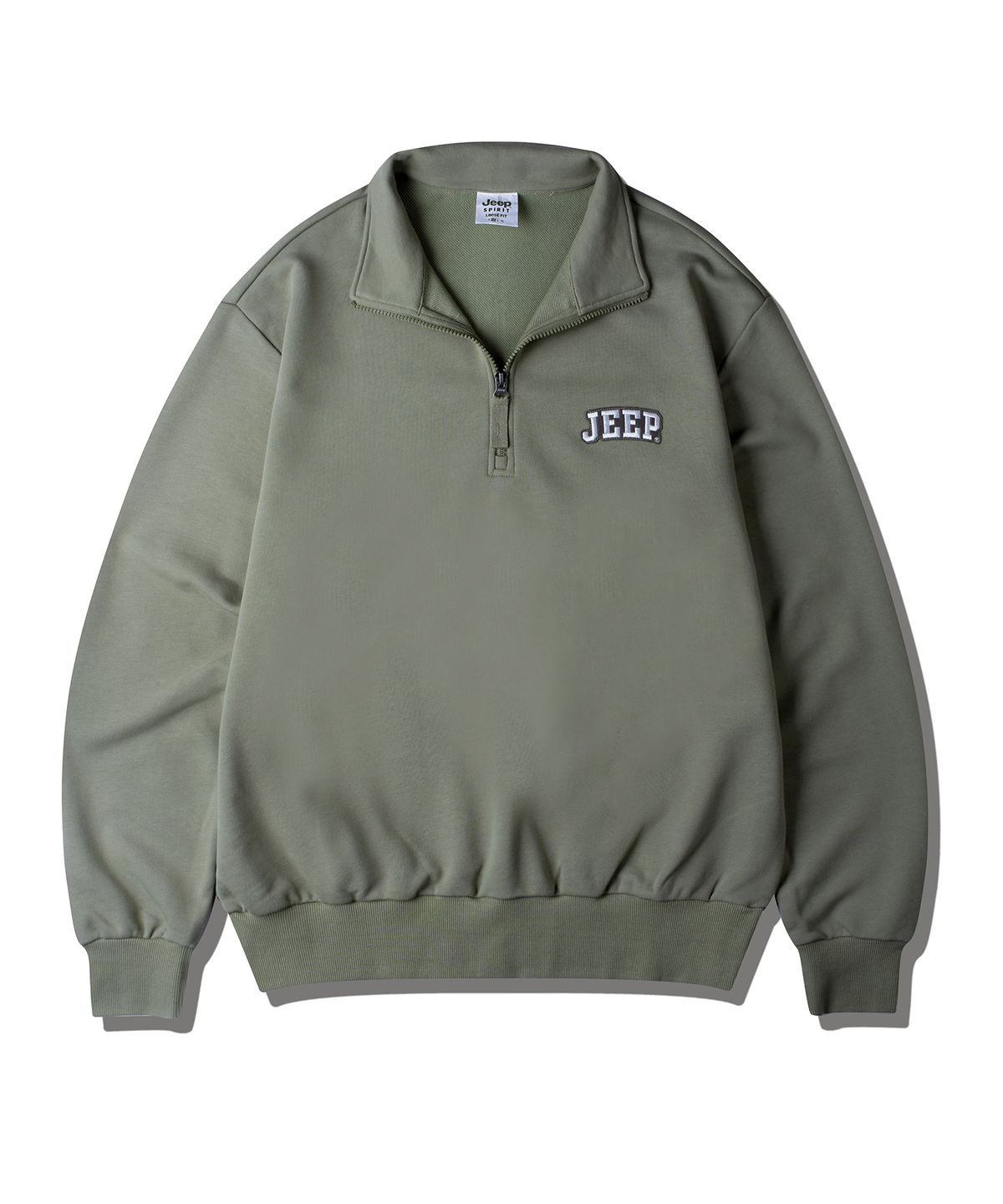 지프(JEEP) 아플리케 작은 로고 반넥 맨투맨 (JP5TSU836KH)