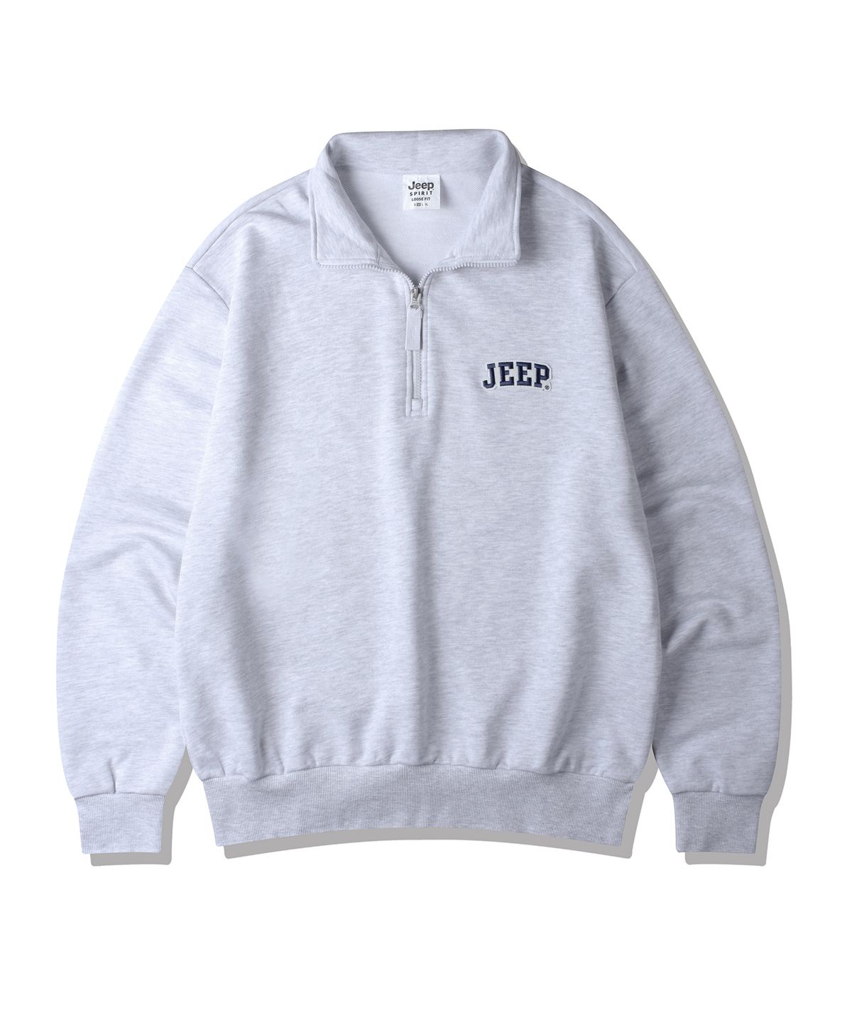 지프(JEEP) 아플리케 작은 로고 반넥 맨투맨 (JP5TSU836MW)