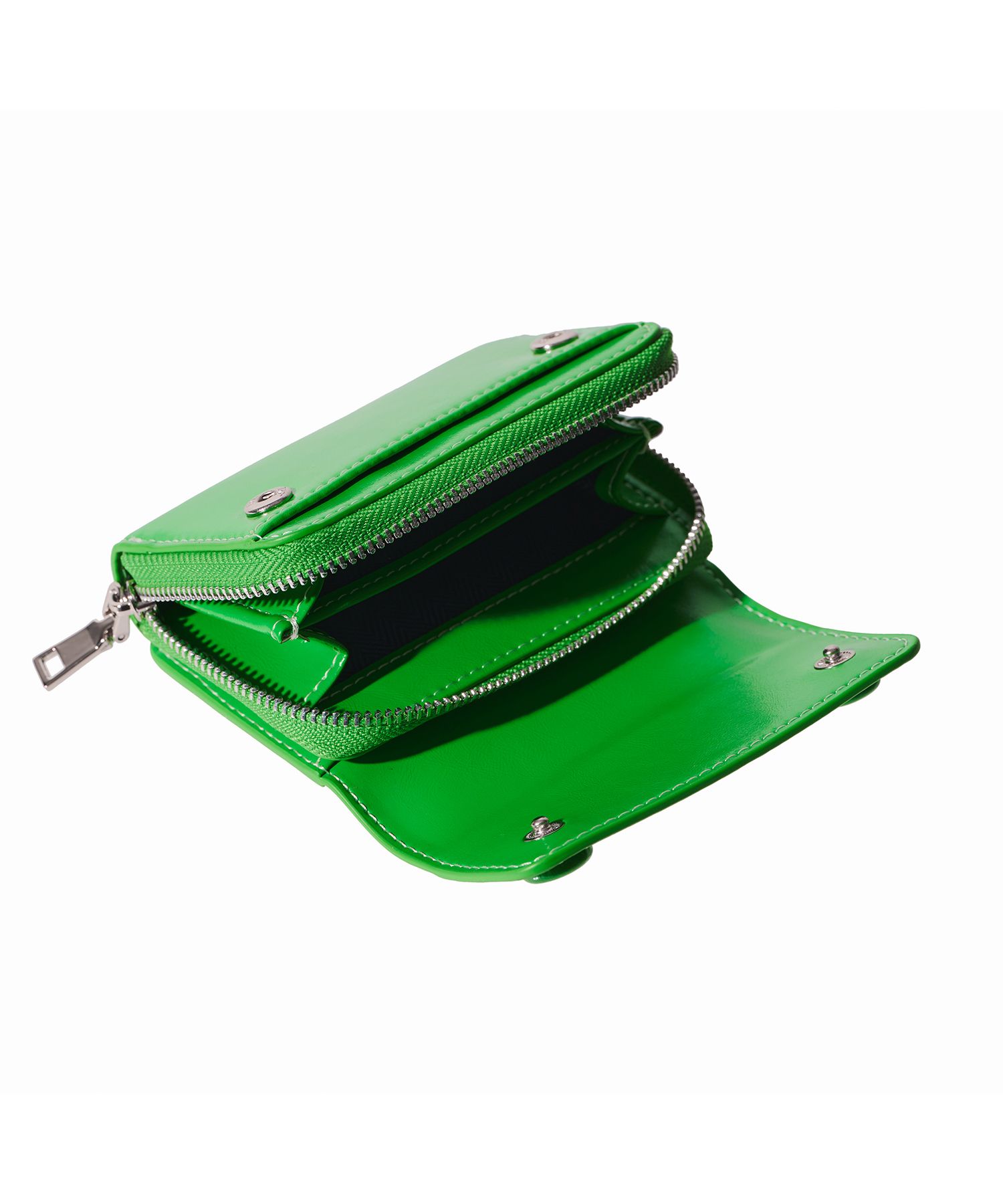 MUSINSA | LEMASQUE Dot Pocket Coin Zipper Bill Card Wallet Green