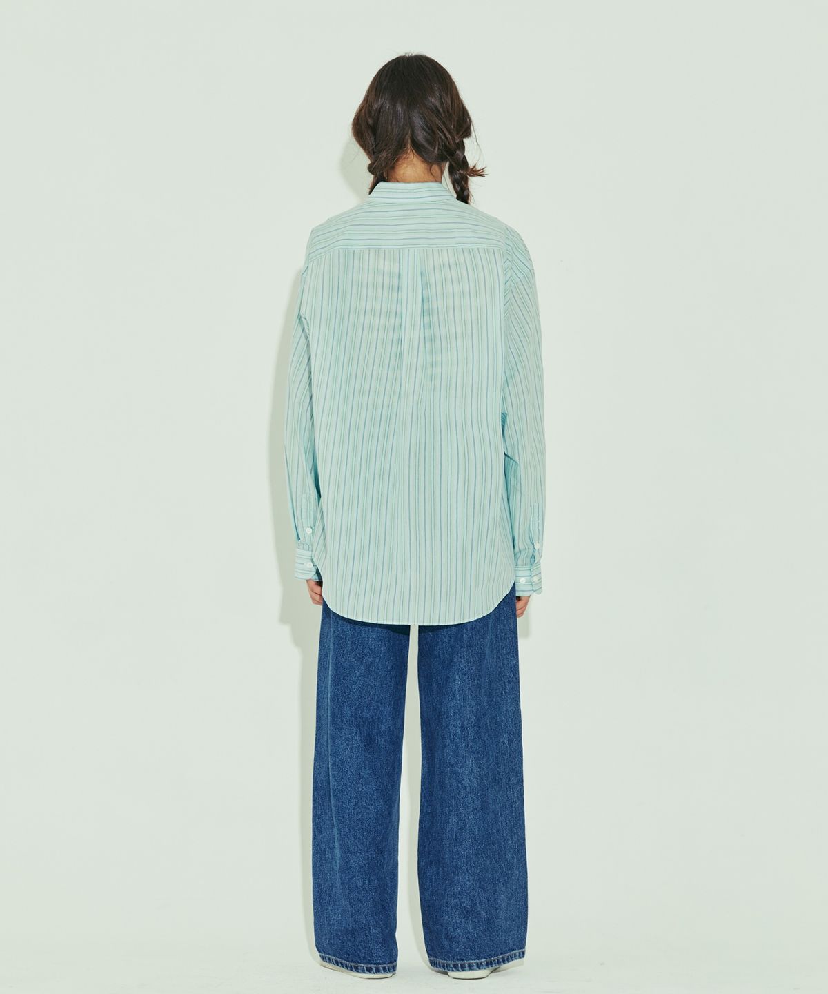 마이스(MAIS) STRIPE BOYFRIEND SHIRTS / BLUE