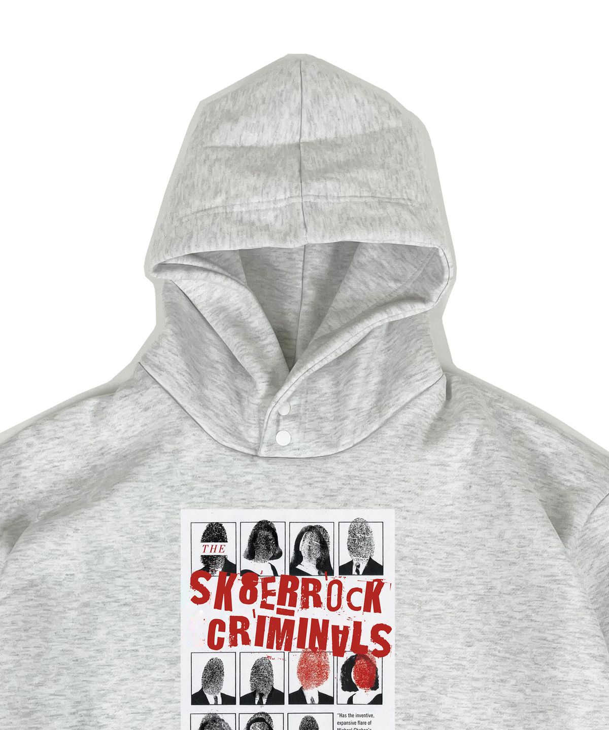 스케이터락(SK8ER ROCK) Criminals Hand Warmer Sweat Hoodie white melange