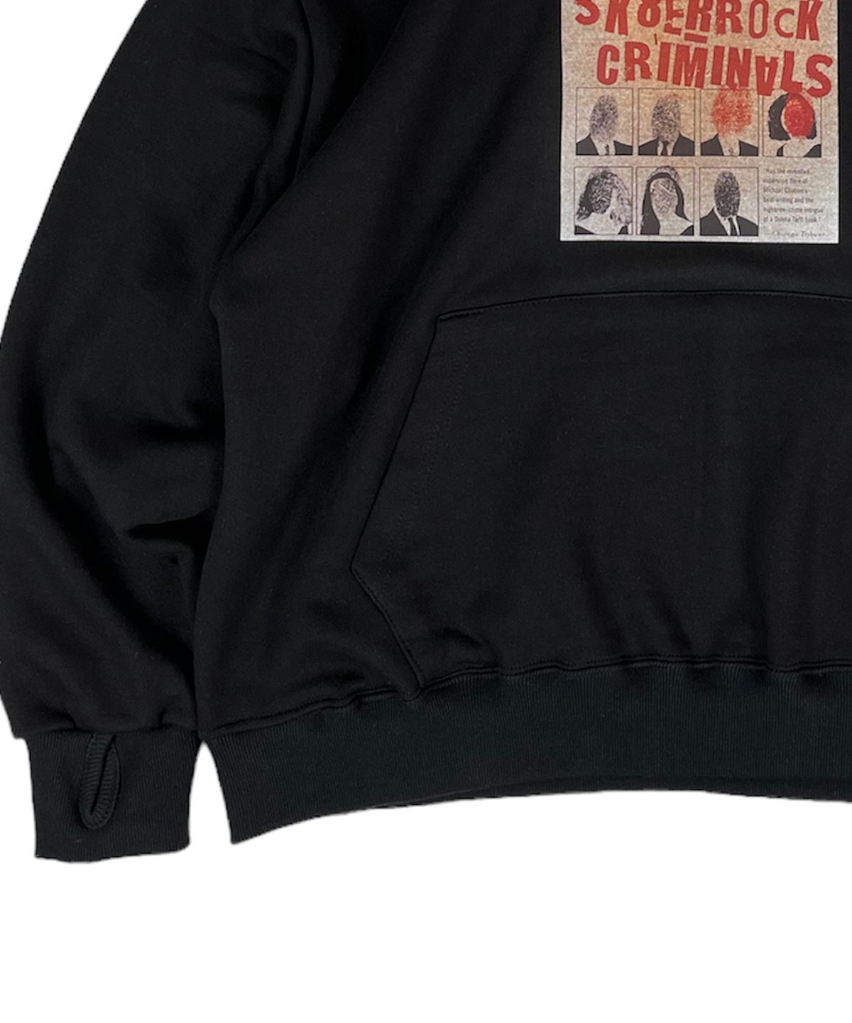 스케이터락(SK8ER ROCK) Criminals Hand Warmer Sweat Hoodie Black