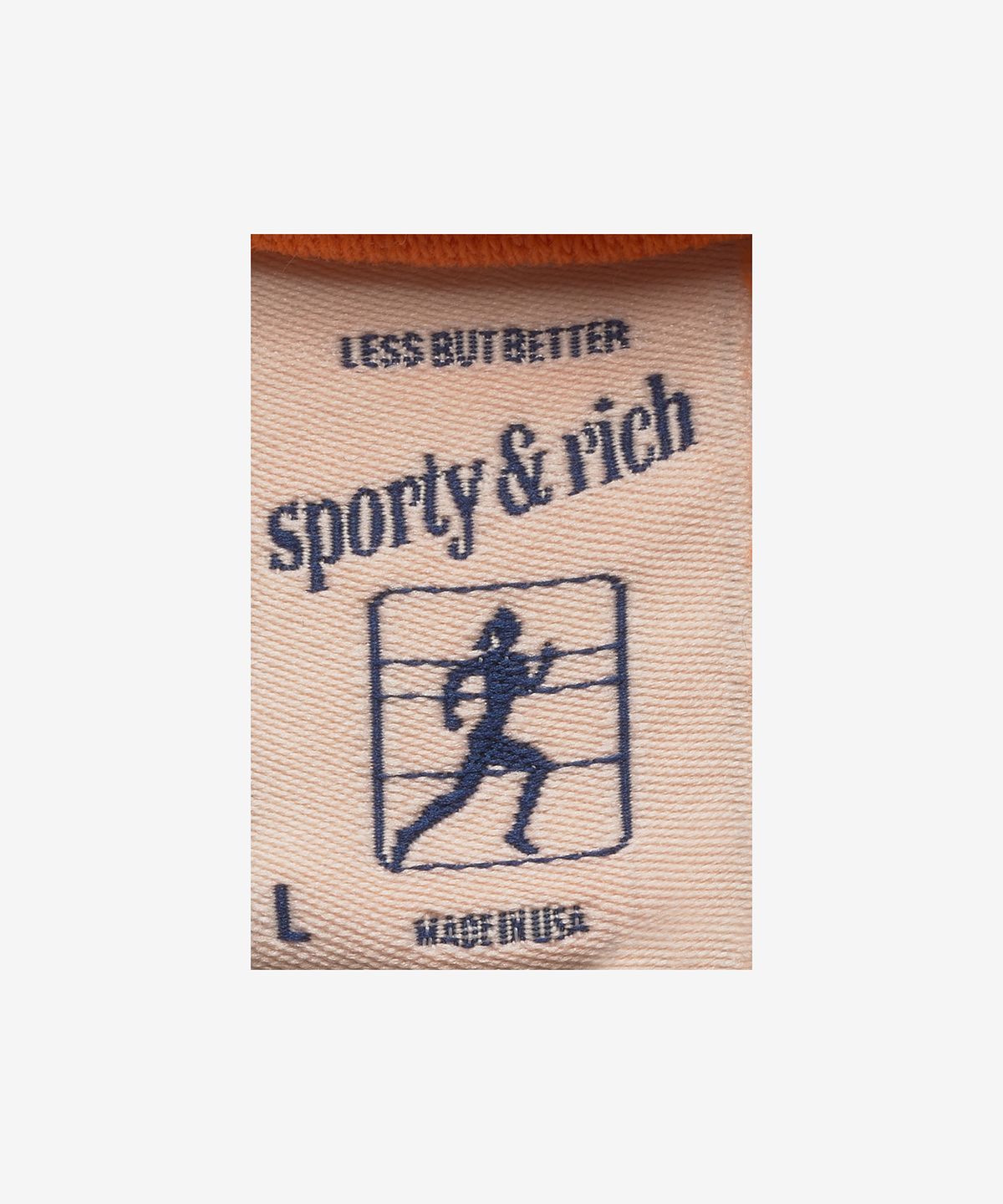 스포티앤리치(SPORTY&RICH) 라켓 클럽 크롭 폴로 셔츠 - 오렌지 / PO921PO