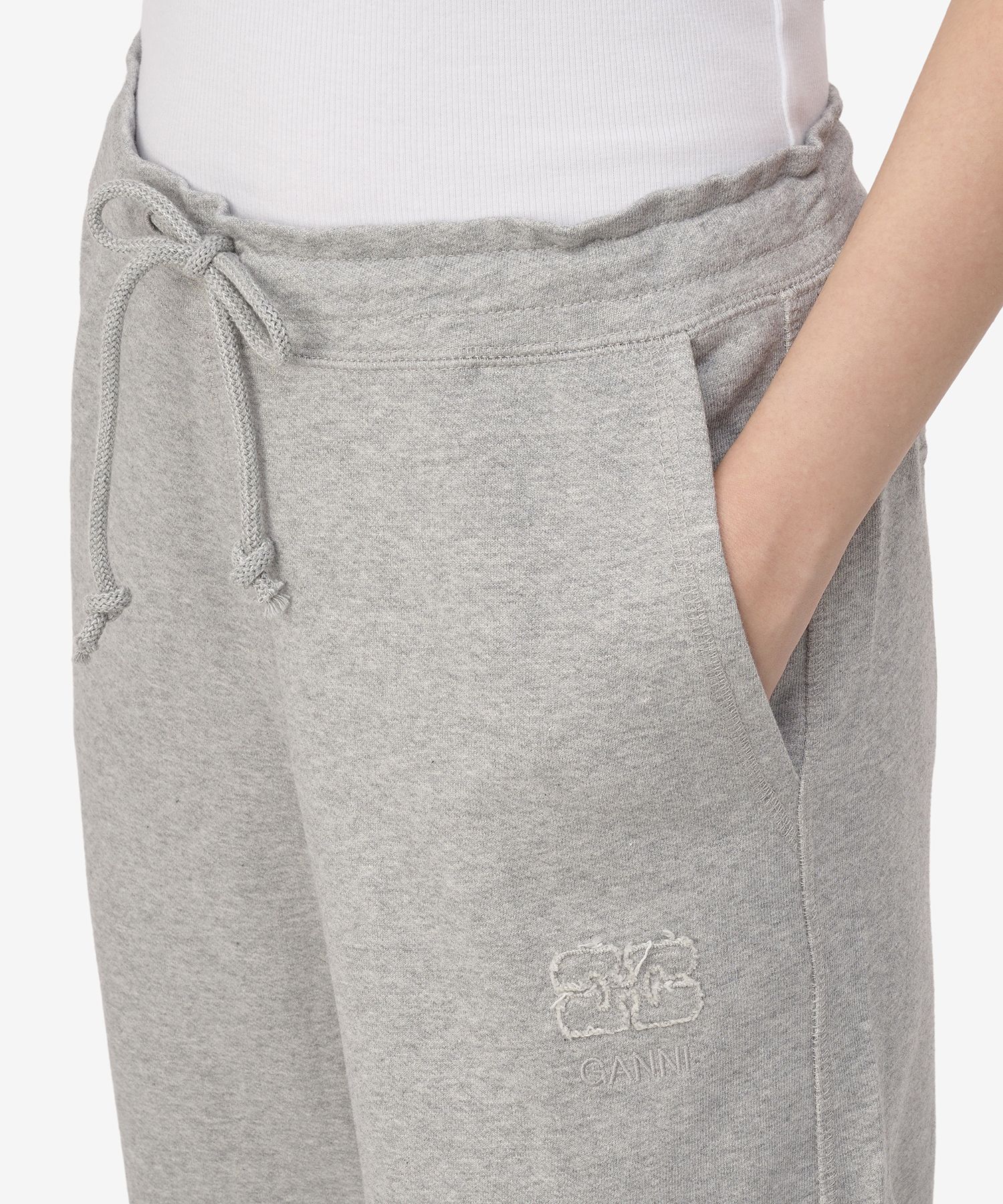 パンツ Ganni Logo embellished track pants grey T3564921 T3564921FW2 MUSINSA | GANNI Logo Decorated Track Pants - Gray / T3564921