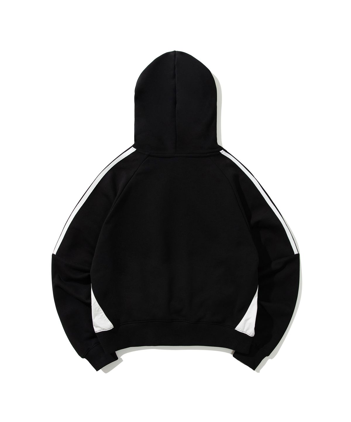 예일(YALE) [ONEMILE WEAR] 페브릭 믹스 크루넥 후드 블랙