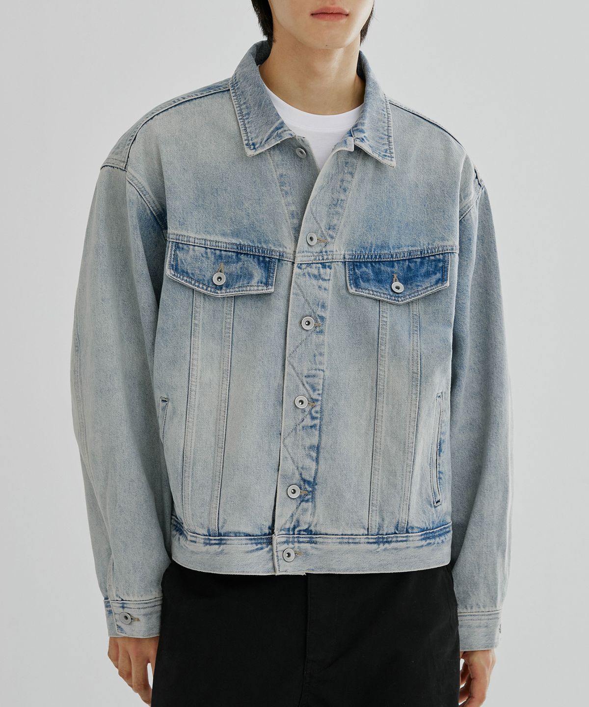 브랜디드(BRANDED) 5005 DIAGONAL DENIM JACKET [LIGHT BLUE]