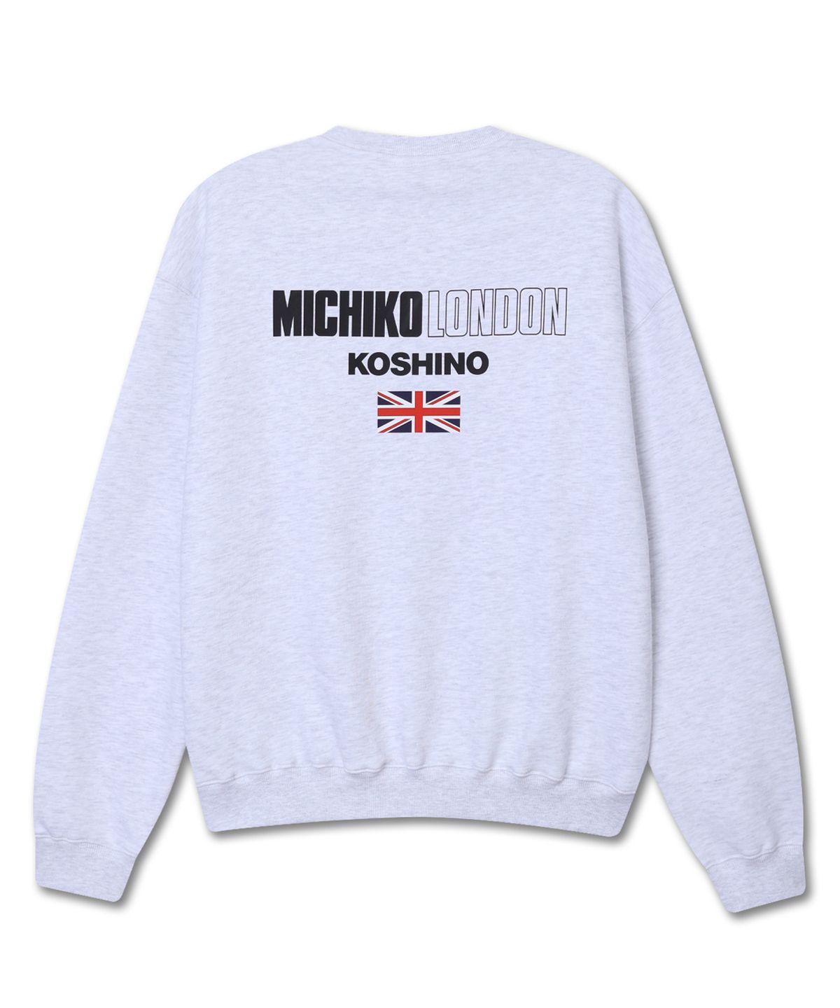 미치코런던 코시노(MICHIKO LONDON KOSHINO) 시그니처 백로고 맨투맨 멜란지_유니섹스