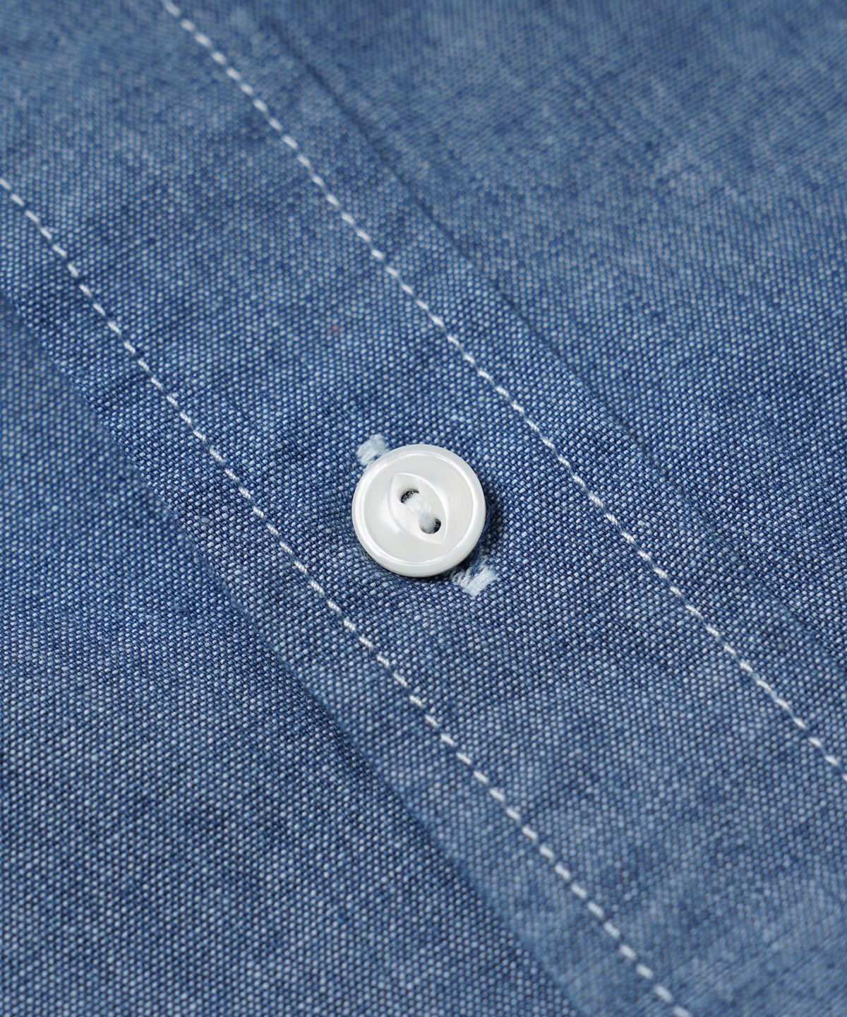 프리즘웍스(FRIZMWORKS) CIGARETTE POCKET CHAMBRAY SHIRT _ BLUE