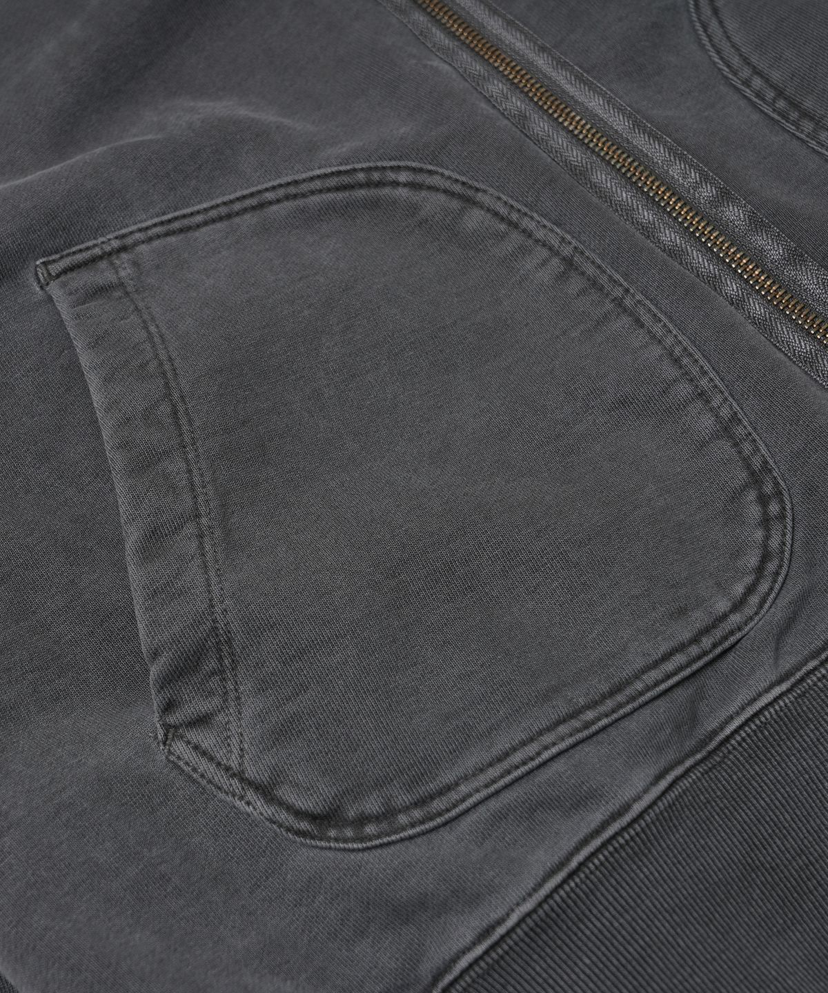 프리즘웍스(FRIZMWORKS) OG PIGMENT DYEING HOOD ZIPUP PARKA _ CHARCOAL