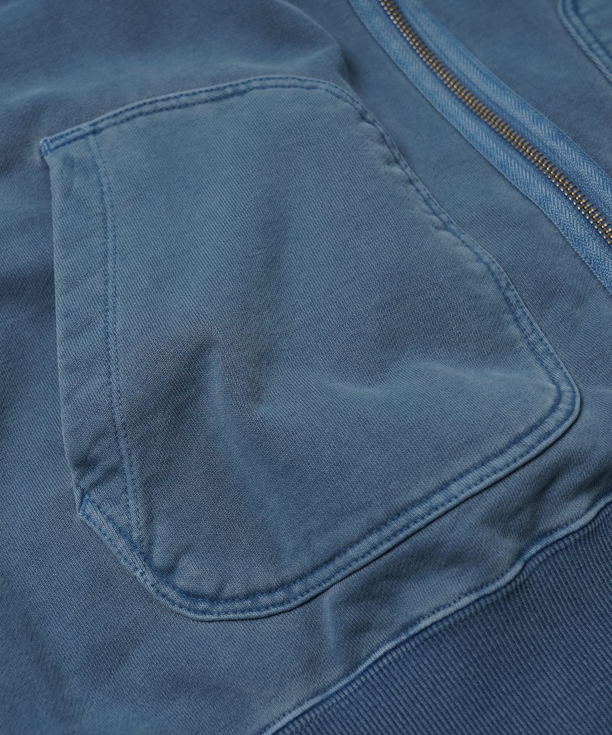 프리즘웍스(FRIZMWORKS) OG PIGMENT DYEING HOOD ZIPUP PARKA _ BLUE