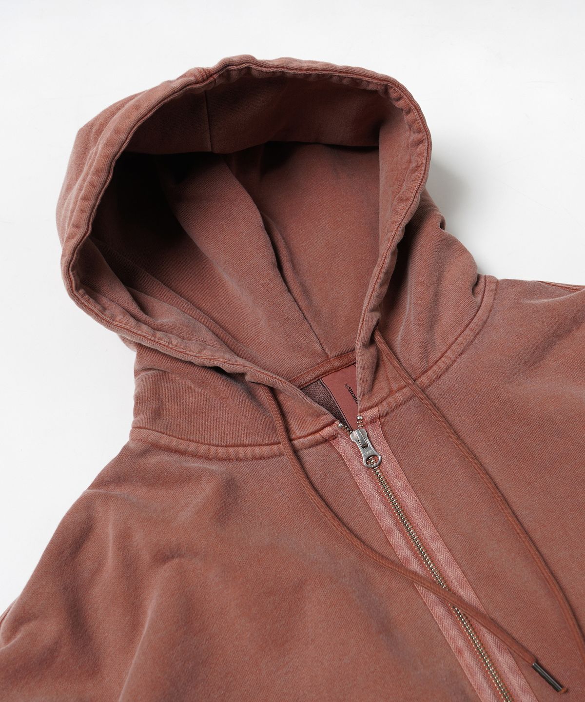 프리즘웍스(FRIZMWORKS) OG PIGMENT DYEING HOOD ZIPUP PARKA _ BRICK