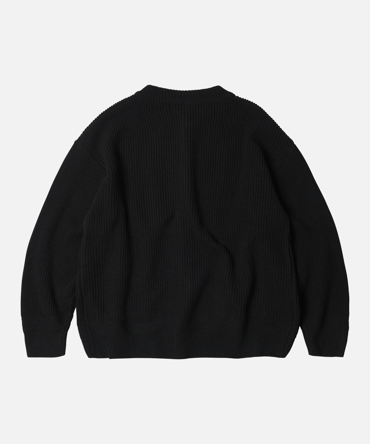 프리즘웍스(FRIZMWORKS) HEAVY WOOL ROUND CARDIGAN _ BLACK