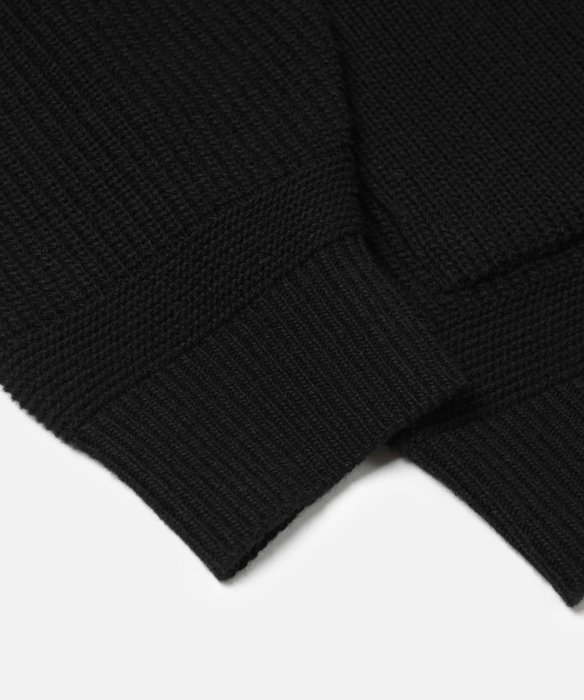프리즘웍스(FRIZMWORKS) HEAVY WOOL ROUND CARDIGAN _ BLACK