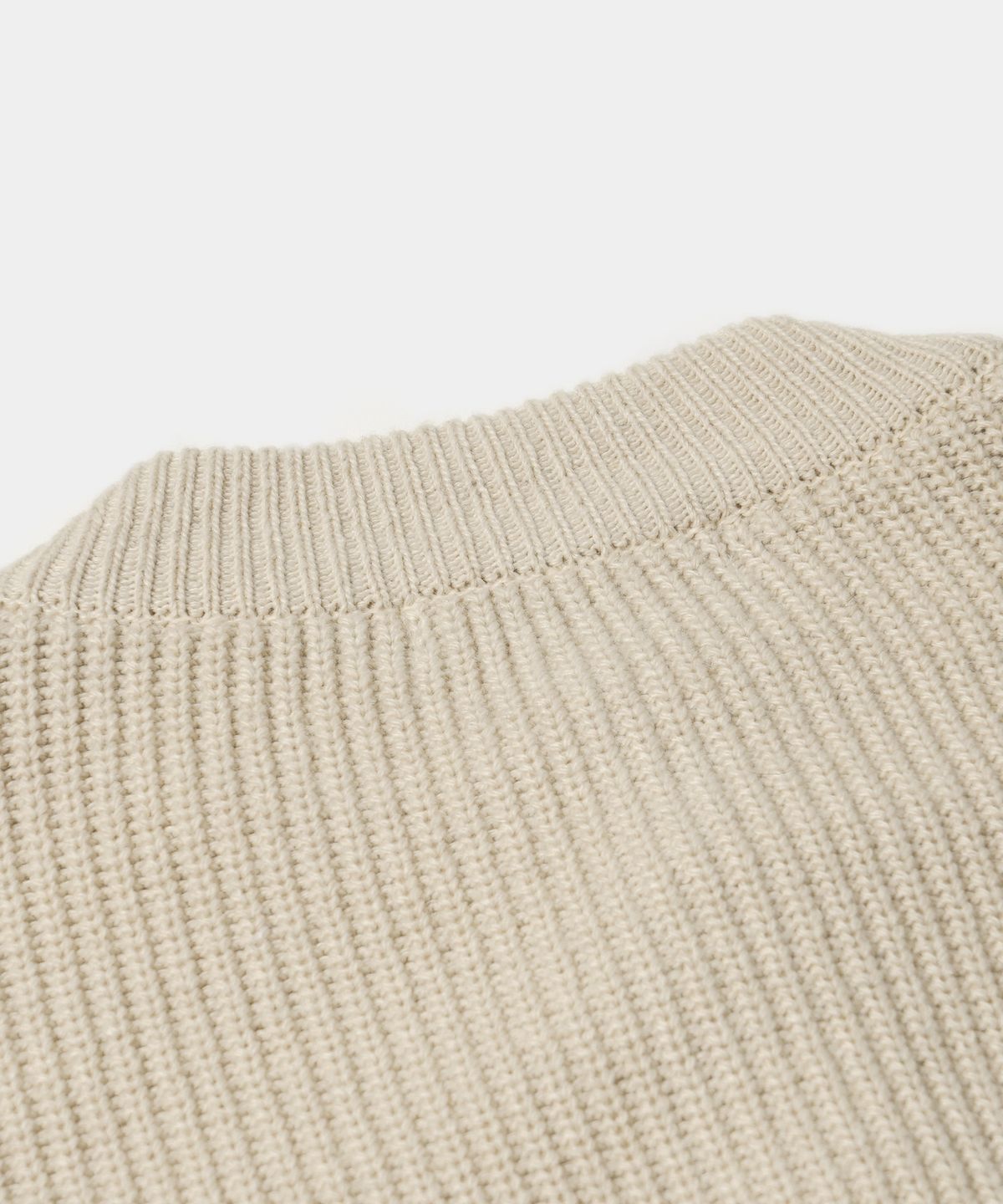 프리즘웍스(FRIZMWORKS) HEAVY WOOL ROUND CARDIGAN _ CREAM