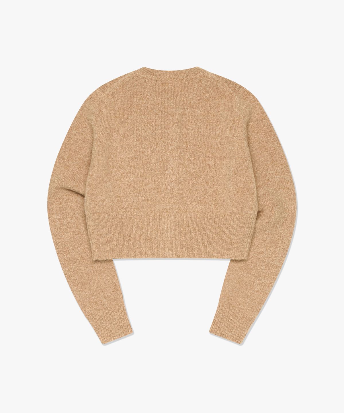 엘엠씨(LMC) WM SCRIPT HAIRY KNIT CROPPED CARDIGAN beige