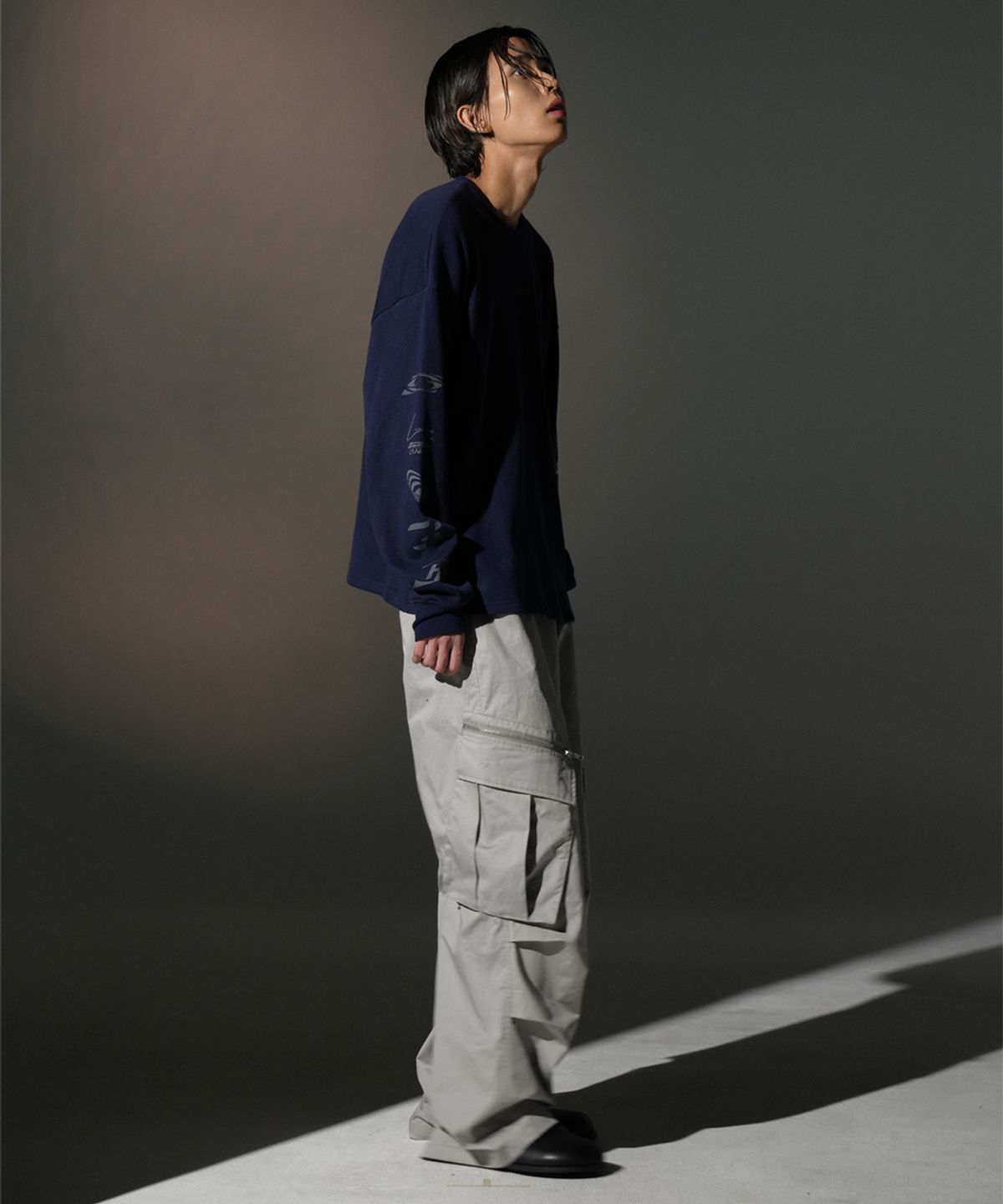 그레일즈(GRAILZ) BIG CARGO PANTS [LIGHT GREY]