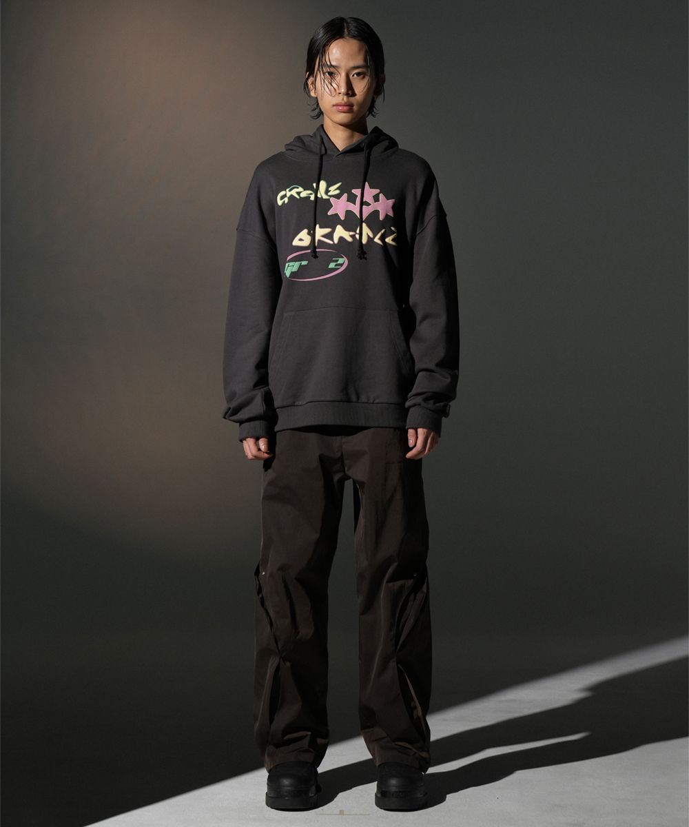 MUSINSA | GRAILZ LUCKY STAR HOODIE [CHARCOAL]