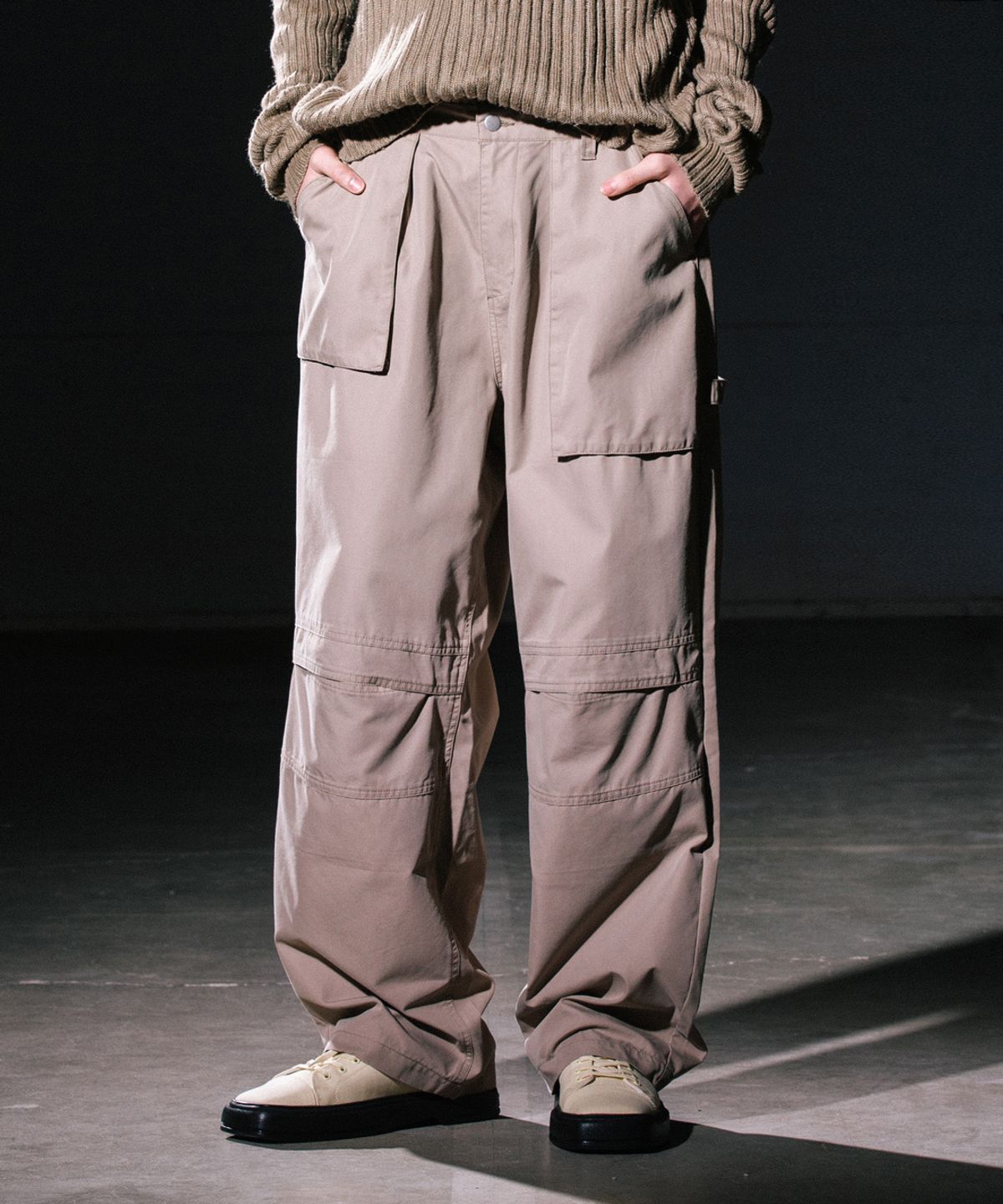 빅유니온(BIG UNION) UNBALANCE FATIGUE PANTS / BEIGE
