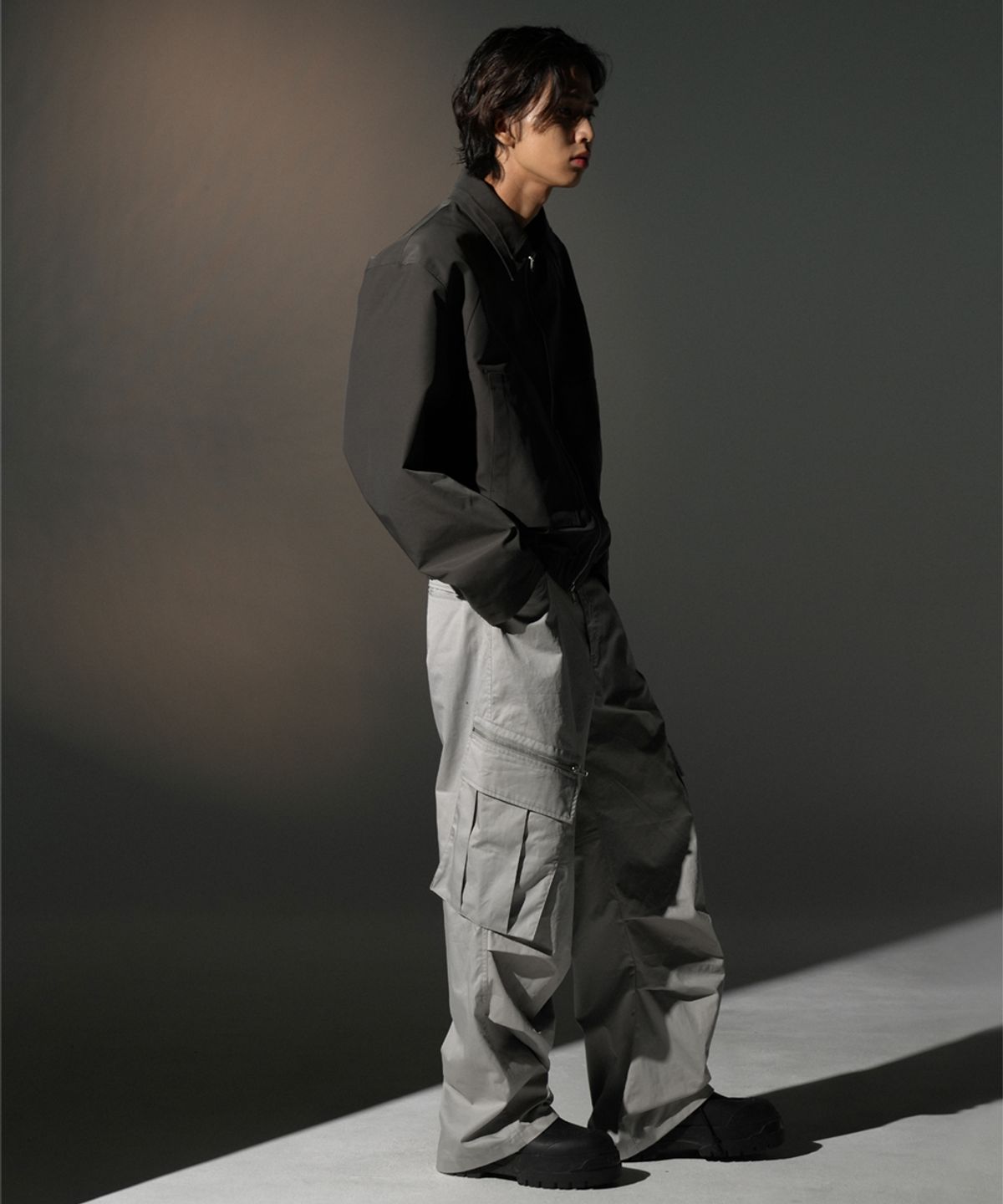 그레일즈(GRAILZ) DOUBLE COLLAR TYPE 1 JACKET [GREY]