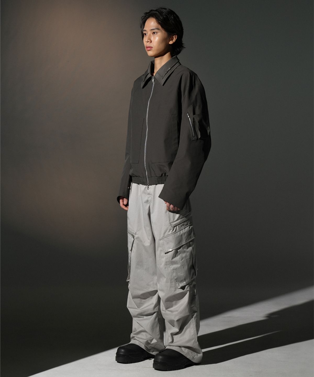그레일즈(GRAILZ) DOUBLE COLLAR TYPE 1 JACKET [GREY]