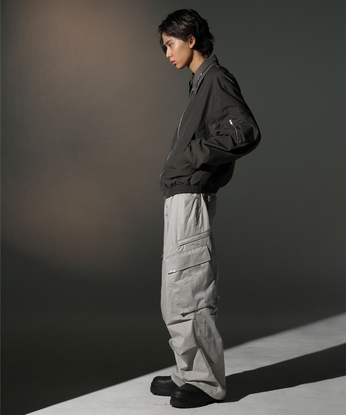 그레일즈(GRAILZ) DOUBLE COLLAR TYPE 1 JACKET [GREY]