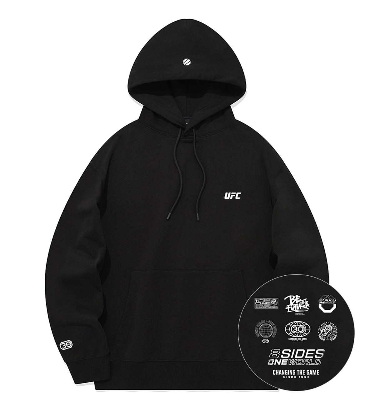 유에프씨 스포츠(UFC SPORT) UFC 30주년 리미티드 오버핏 후드티 블랙 U2HDU3316BK