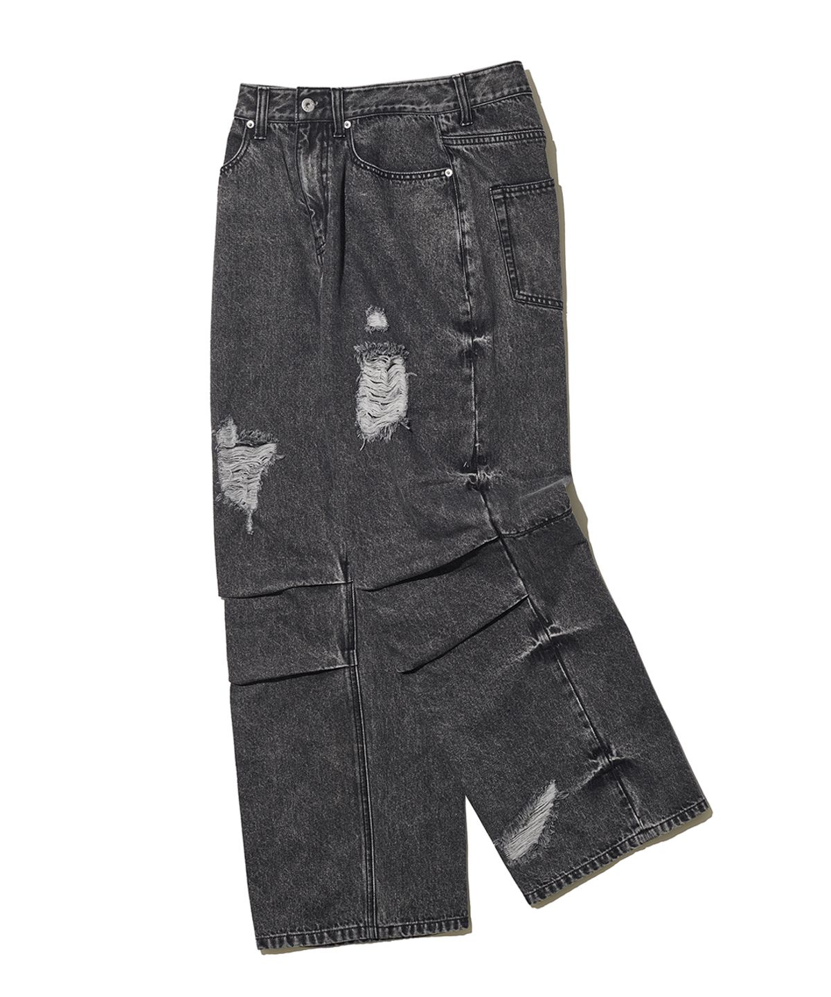 빅유니온(BIG UNION) SNOW DENIM PANTS / BLACK