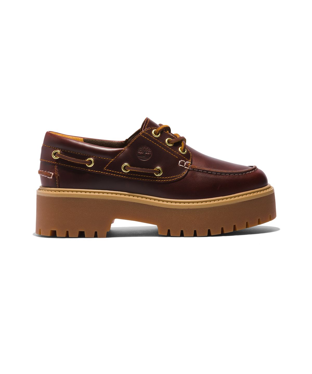 팀버랜드(TIMBERLAND) (여성) 3아이 프리미엄 플랫폼 보트슈즈 - 버건디 / A2QDM-D57