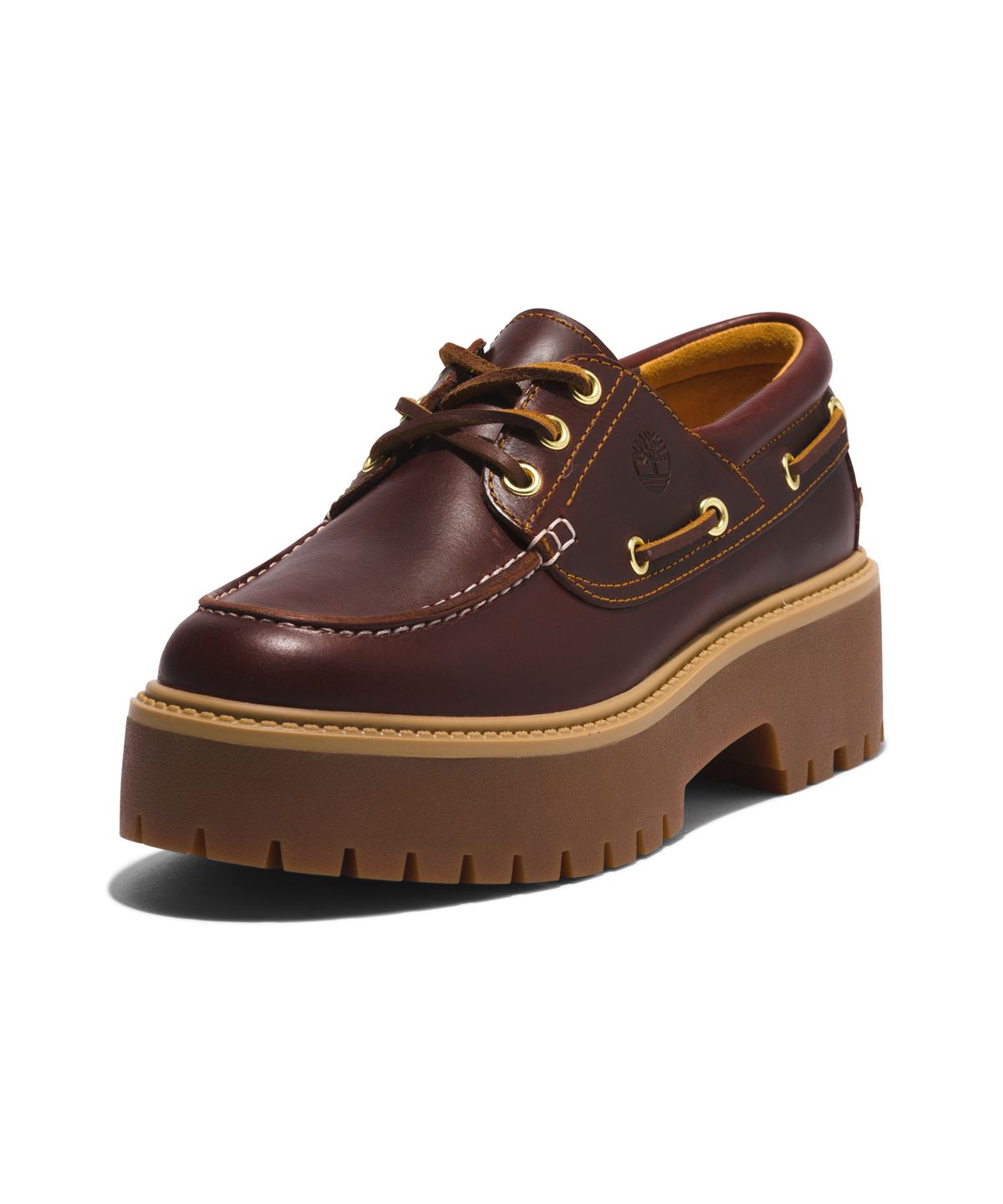 팀버랜드(TIMBERLAND) (여성) 3아이 프리미엄 플랫폼 보트슈즈 - 버건디 / A2QDM-D57
