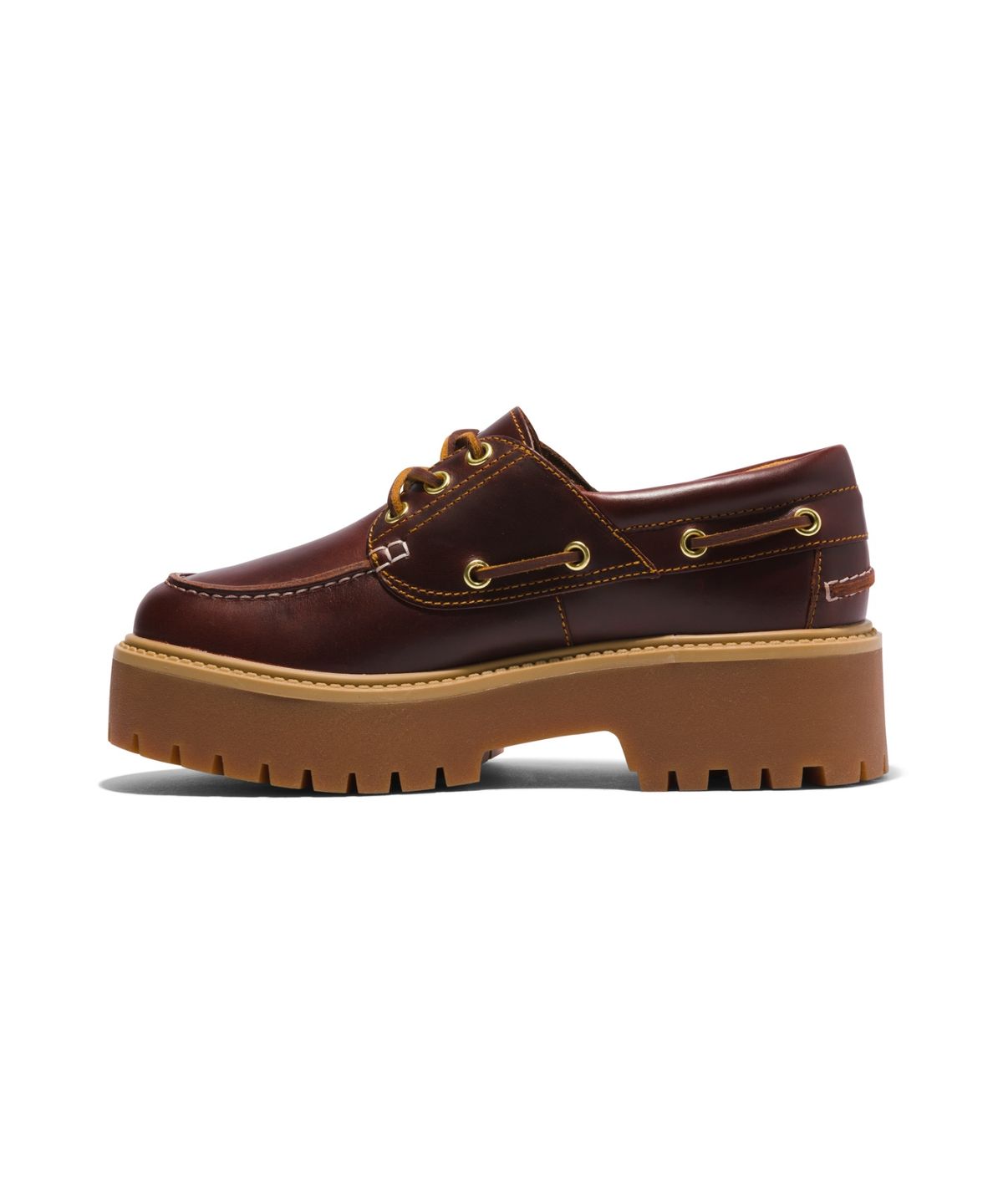 팀버랜드(TIMBERLAND) (여성) 3아이 프리미엄 플랫폼 보트슈즈 - 버건디 / A2QDM-D57