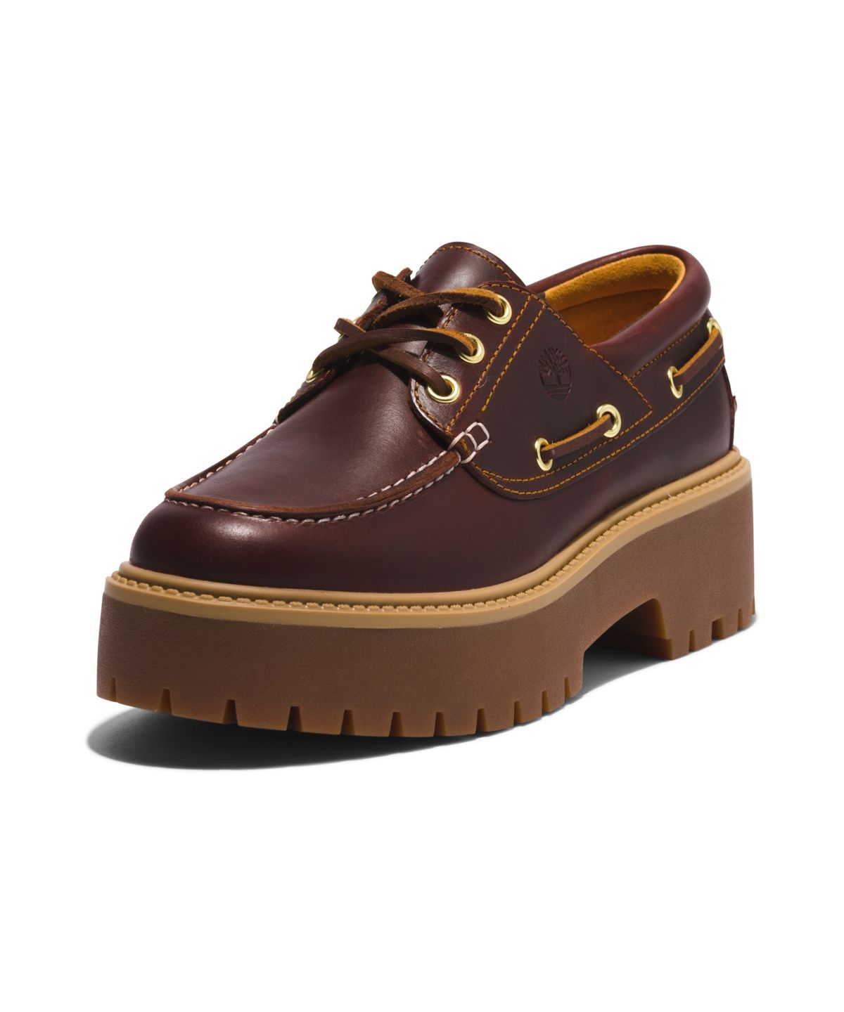팀버랜드(TIMBERLAND) (여성) 3아이 프리미엄 플랫폼 보트슈즈 - 버건디 / A2QDM-D57