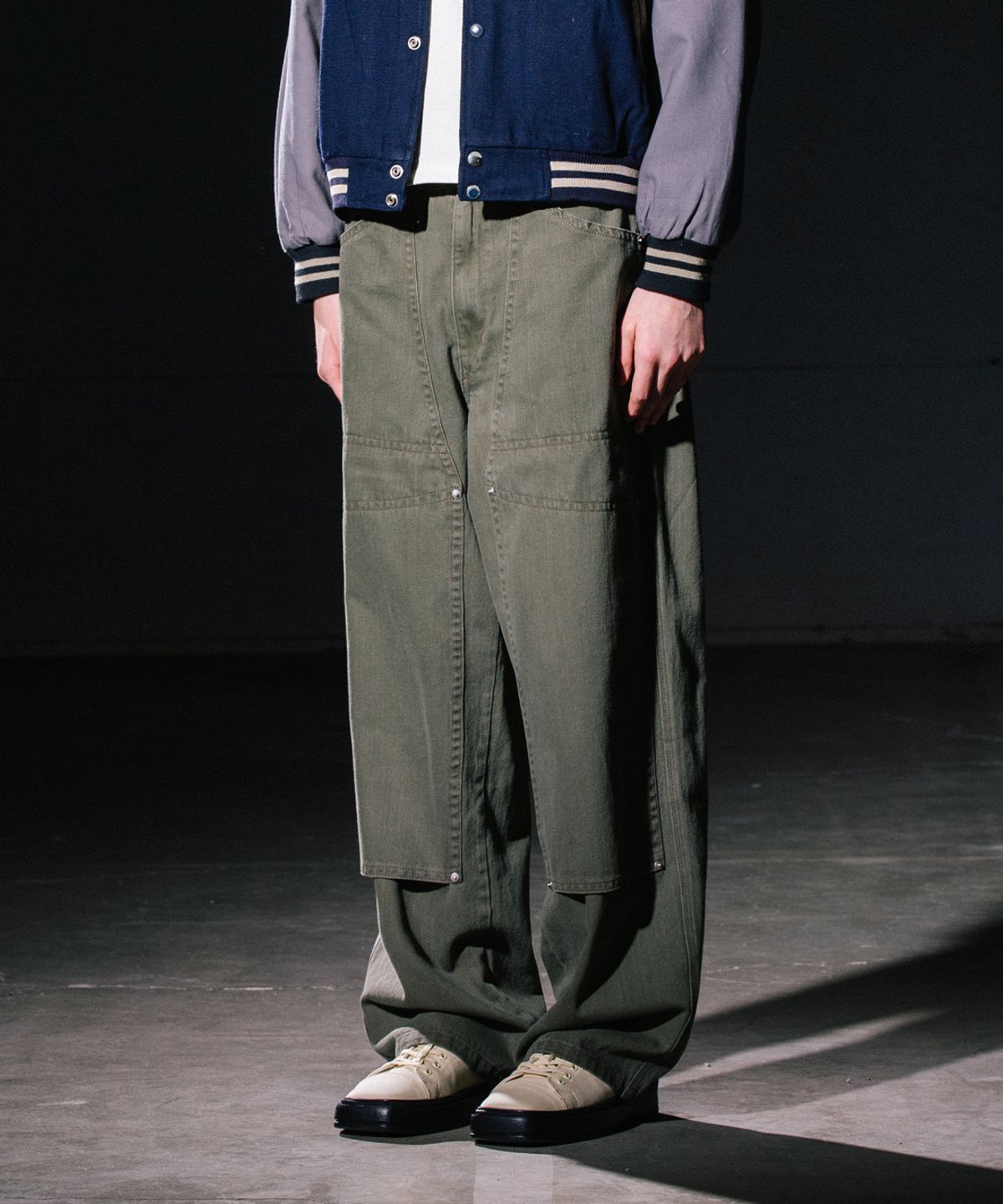 빅유니온(BIG UNION) SOLID CARPENTER PANTS / OLIVE