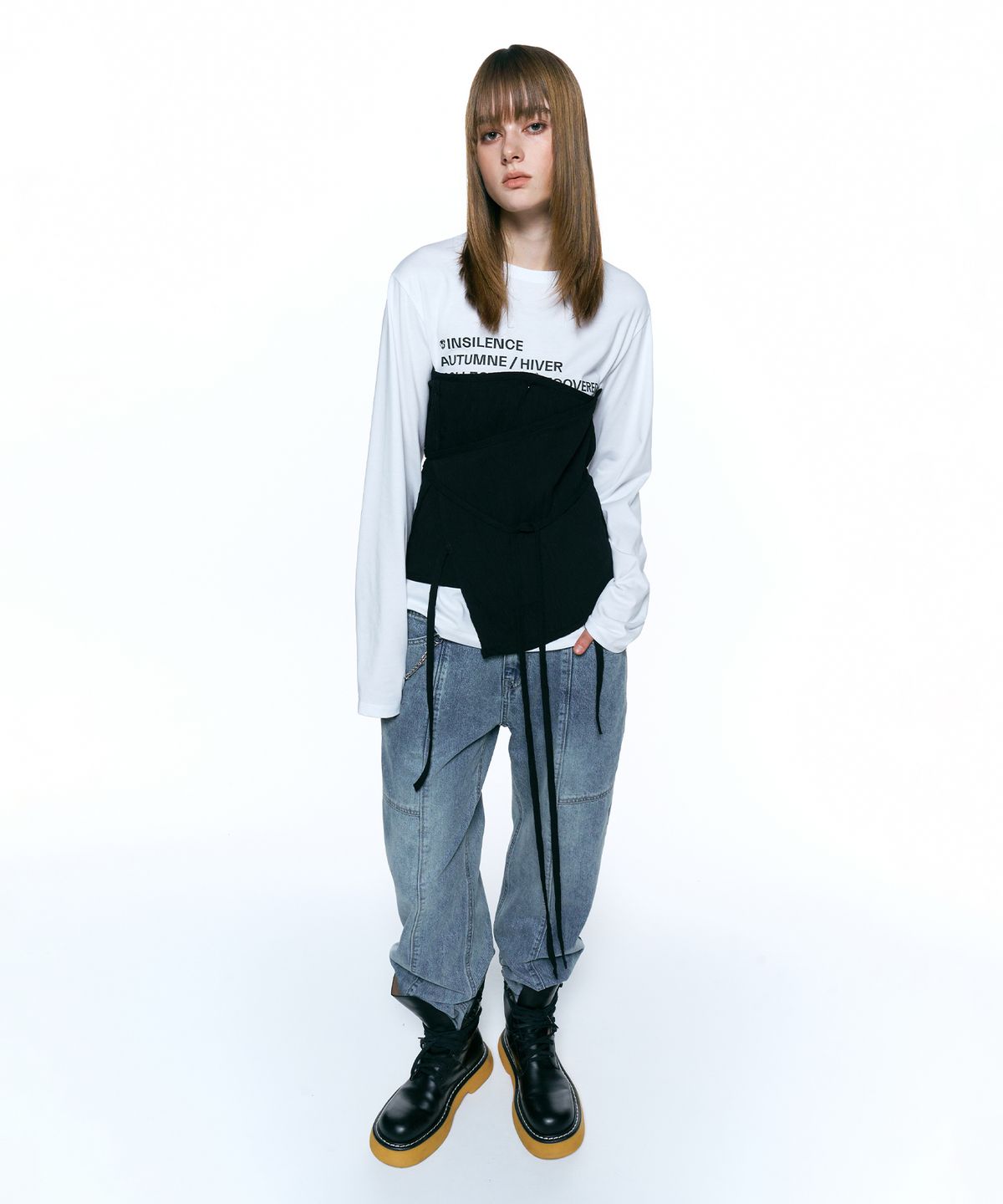 인사일런스 우먼(INSILENCE WOMEN) 데일리 디바이드 데님 BLUE