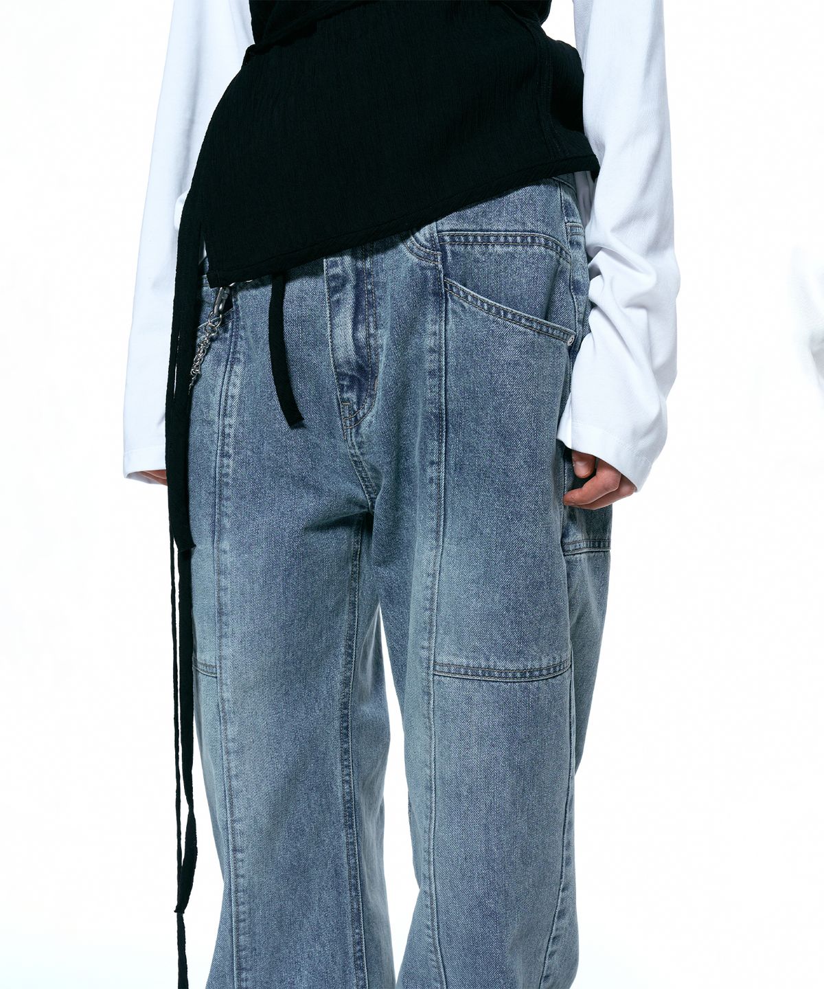 인사일런스 우먼(INSILENCE WOMEN) 데일리 디바이드 데님 BLUE