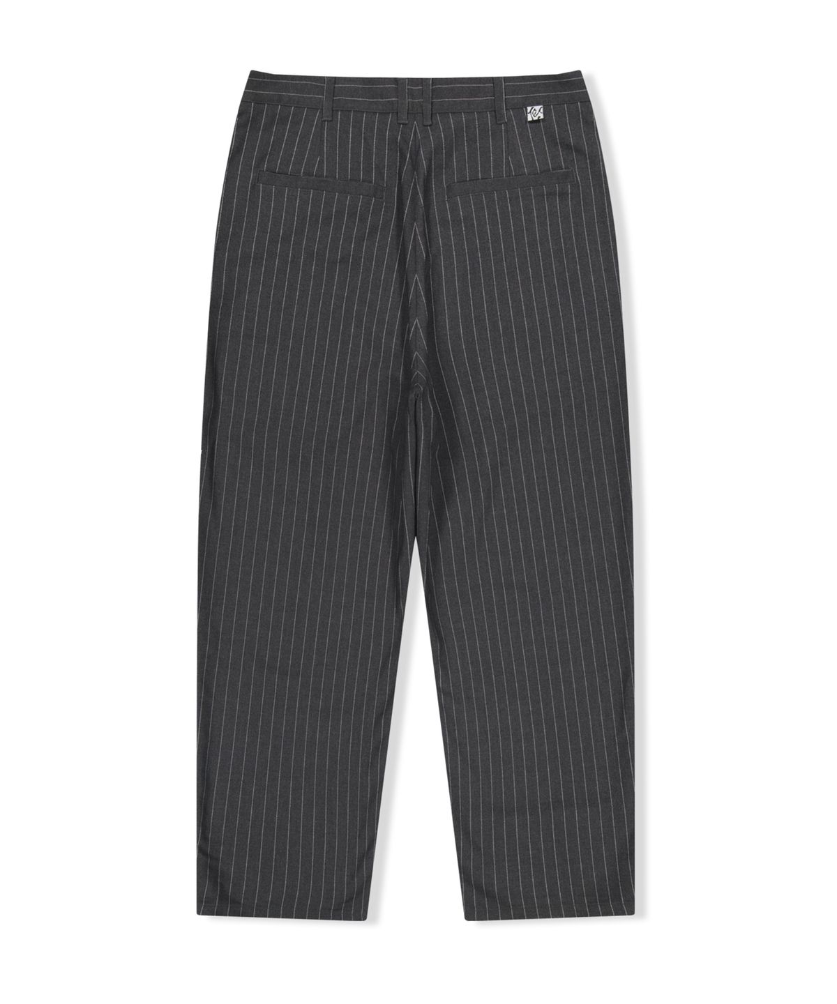 예스아이씨(YESEYESEE) Stripe Tucked Pants Charcoal