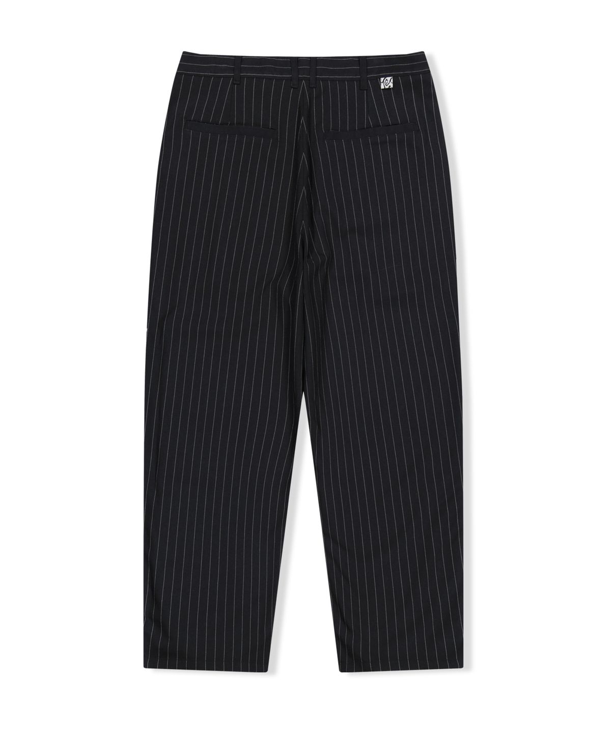 예스아이씨(YESEYESEE) Stripe Tucked Pants Black