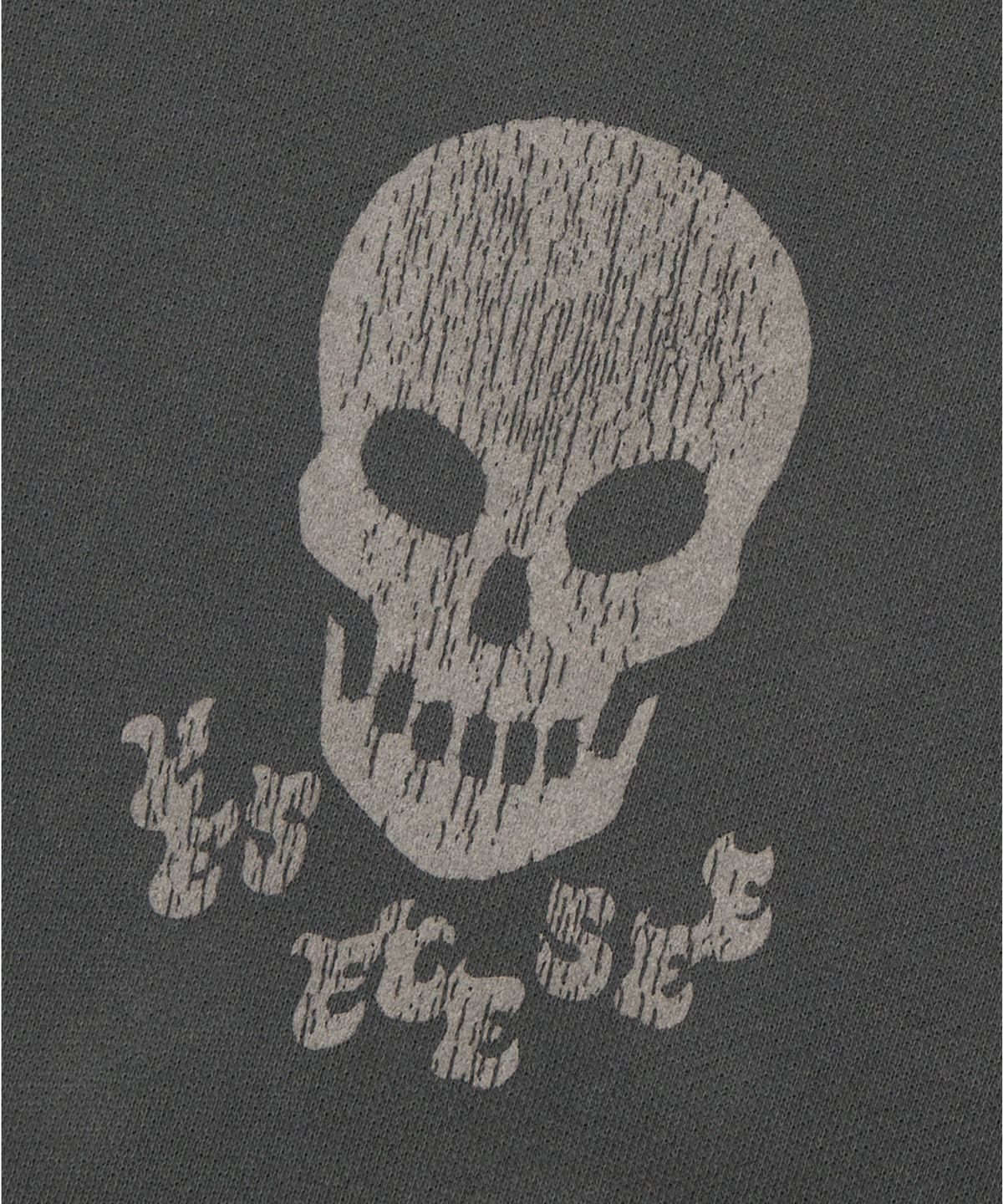 예스아이씨(YESEYESEE) Y.E.S Skull Pigment Hoodie Charcoal