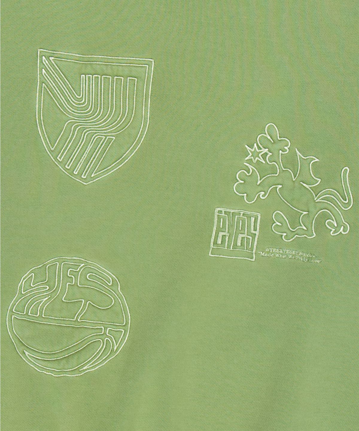 예스아이씨(YESEYESEE) Y.E.S Pigment Embroidery Sweatshirt Green