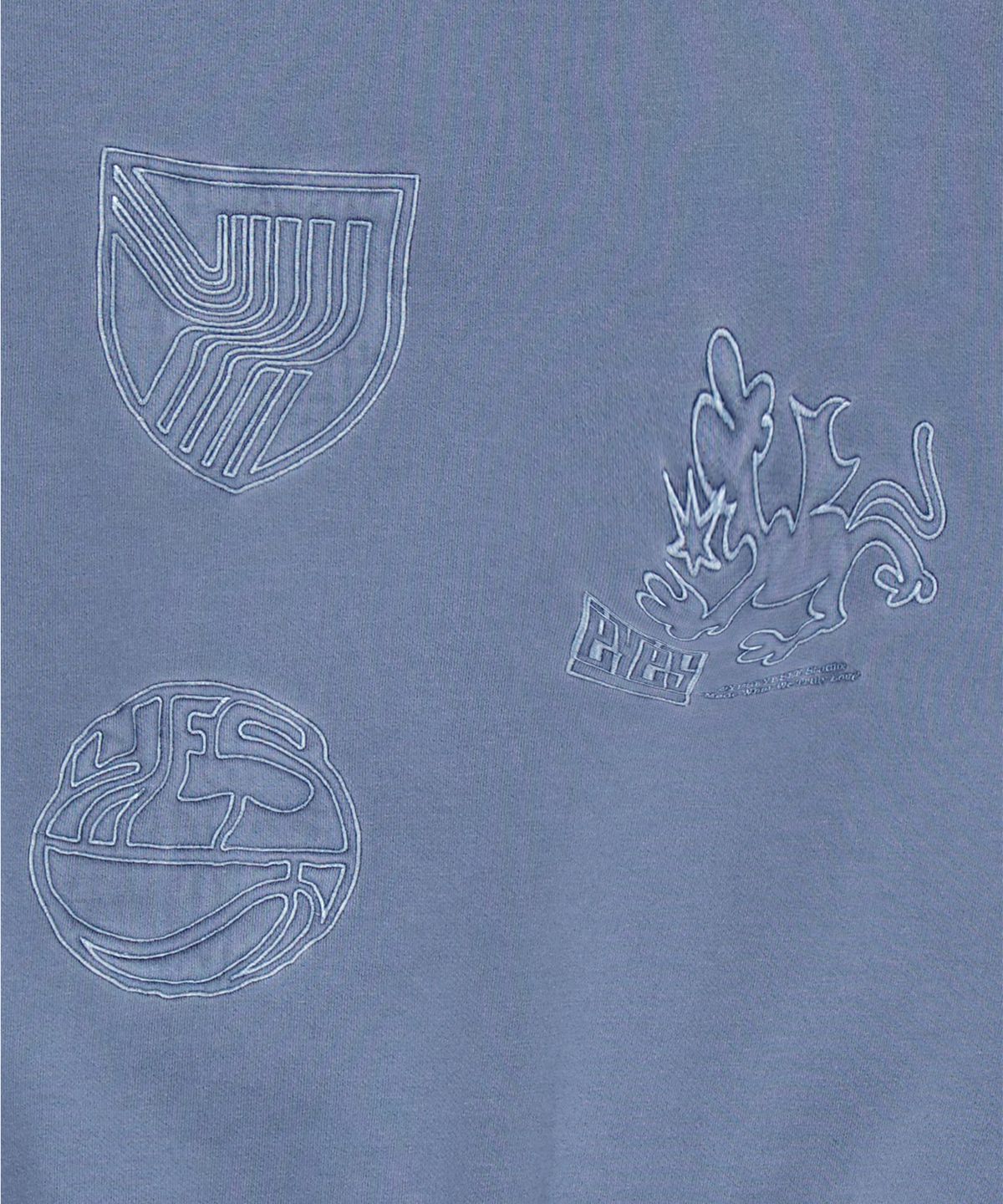 예스아이씨(YESEYESEE) Y.E.S Pigment Embroidery Sweatshirt Blue