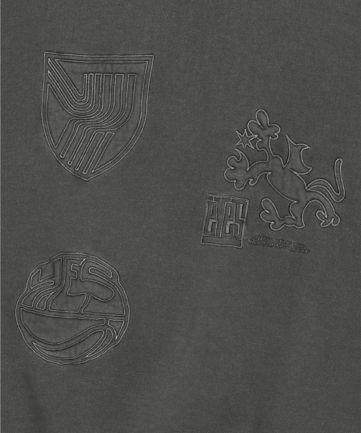 예스아이씨(YESEYESEE) Y.E.S Pigment Embroidery Sweatshirt Charcoal
